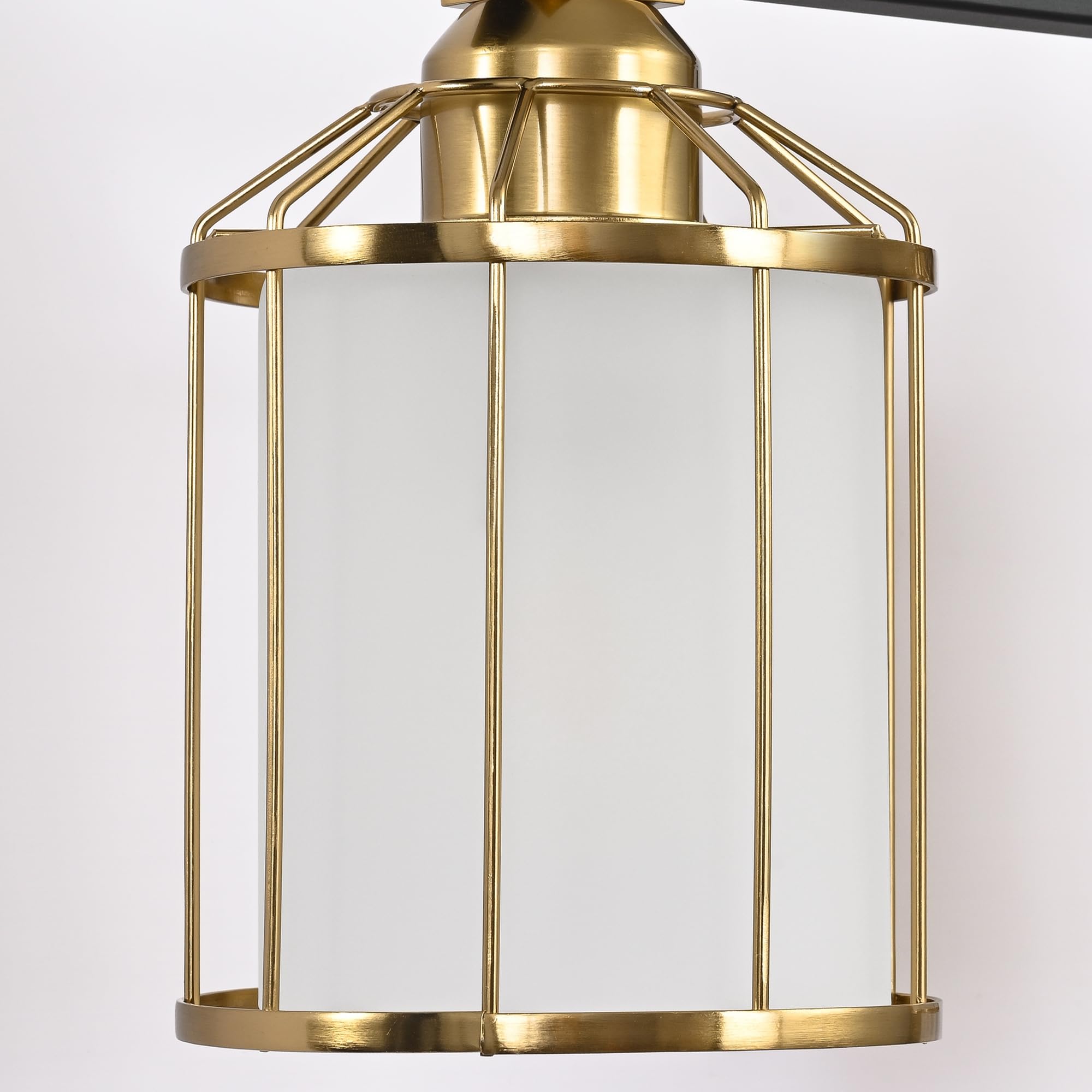 SOLFART 4-Light Modern Bathroom Vanity Lighting Set - Black Brass Finish with Frosted Glass Shades - Perfect for Bathroom Mirror Illumination and Home Decor Upgrade