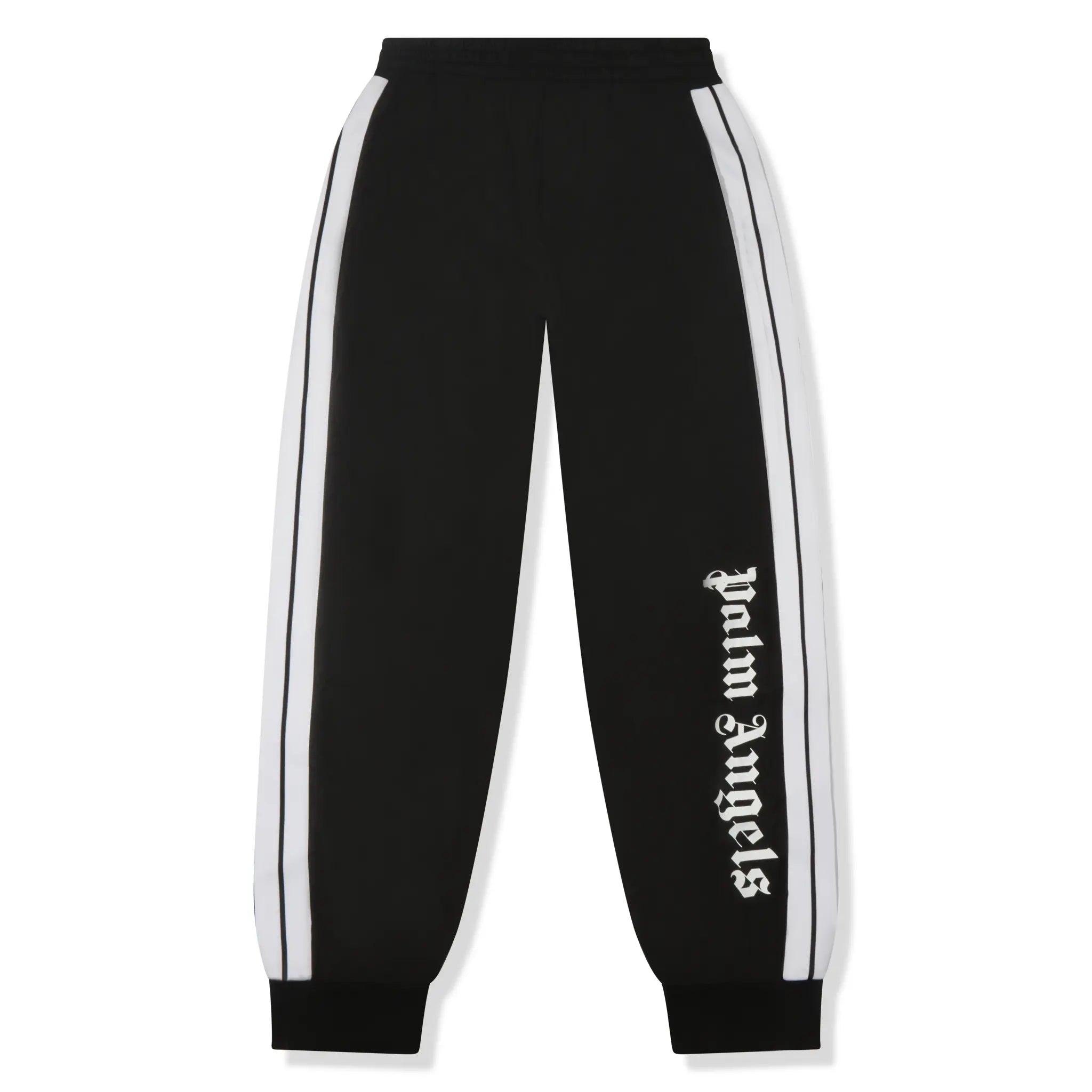 Vintage Palm Angels Nylon Track Pants with Side Logo - Black & White Streetwear for Men | Gym, Casual Wear & Urban Fashion