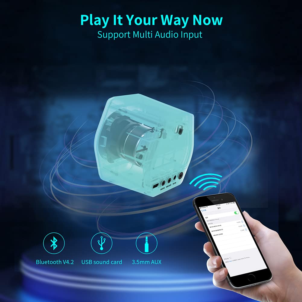 G2000 32W PC Gaming Speakers with Woofer - Bluetooth, USB, 3.5mm AUX Input, RGB Lights for Desktop, Laptop, Mac - White Multimedia Computer Speakers for Gaming, Music & Home Theater Setup