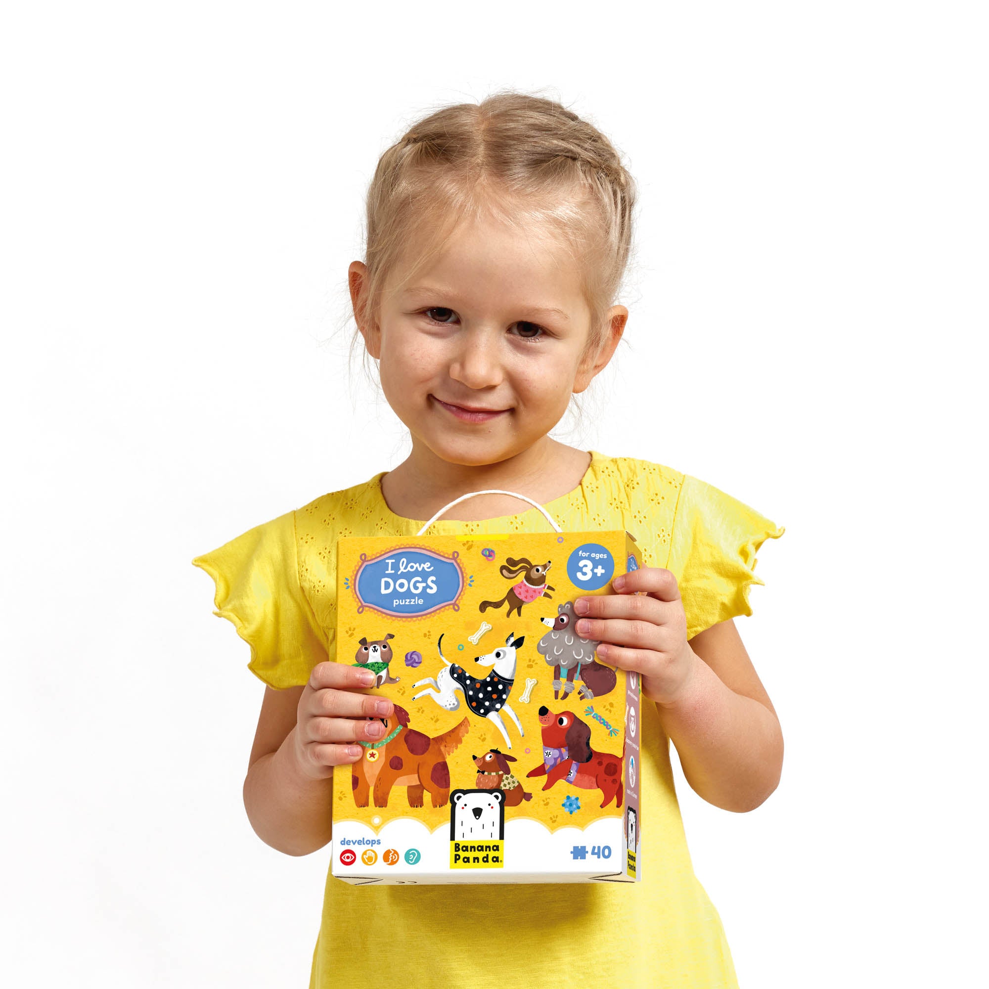 Banana Panda Playful Pups 40-Piece Floor Puzzle for Kids - Fun Educational Toy for Toddlers & Preschoolers - Perfect for Playrooms, Daycares & Family Game Nights