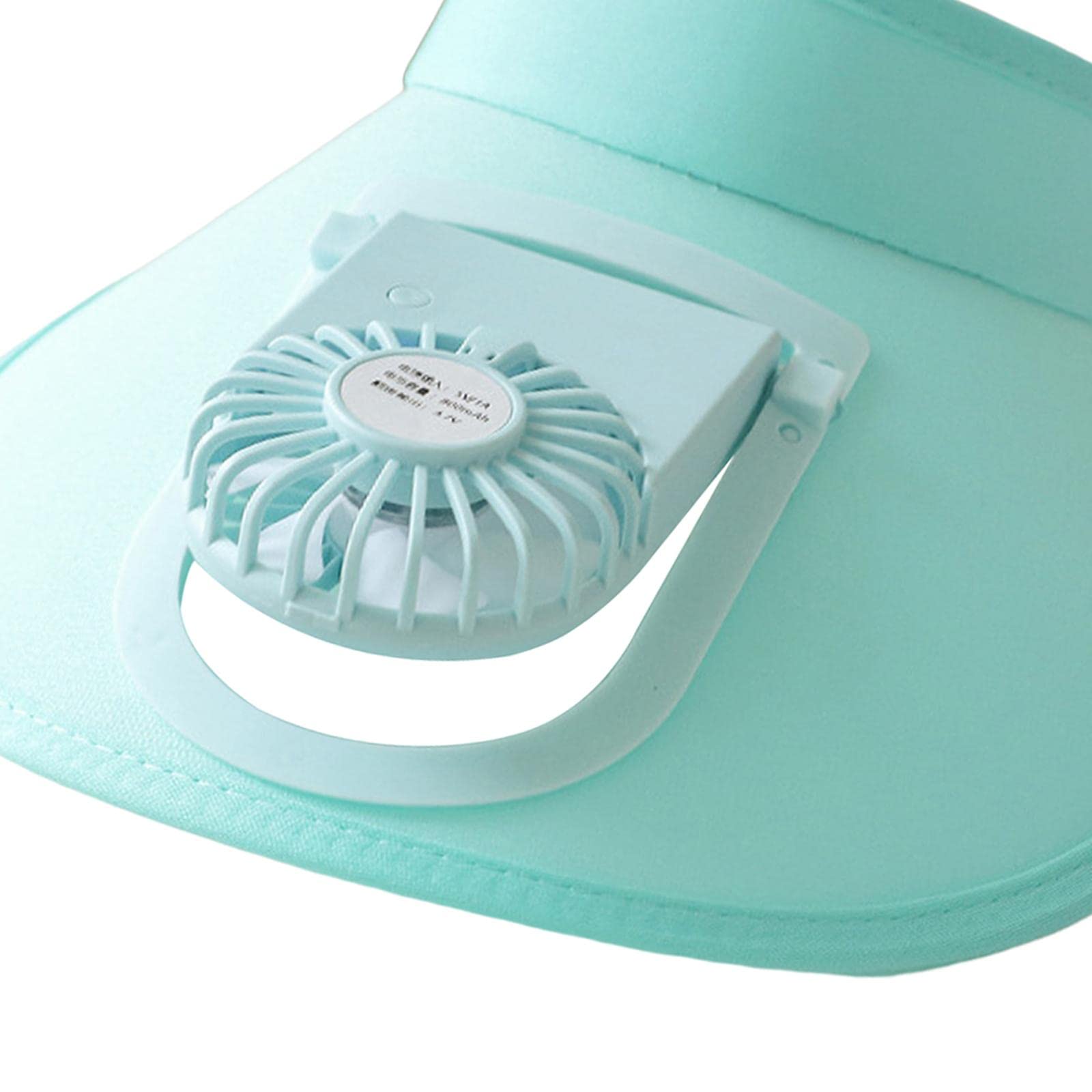 Sun Visor Hat with Built-in Fan for Adults & Kids - Adjustable Wind Speed, Wide Brim Sun Protection - Perfect for Outdoor Sports, Beach, Hiking & Summer Activities