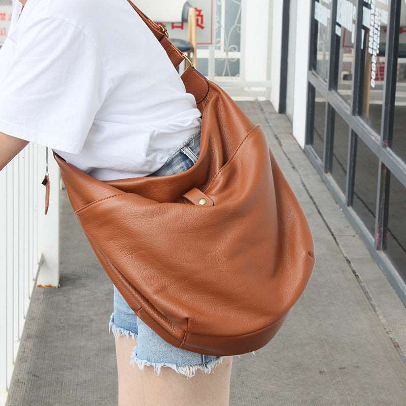 Premium Large Capacity Italian Leather Crossbody Bag for Women - Stylish & Durable Shoulder Bag for Work, Travel & Everyday Use