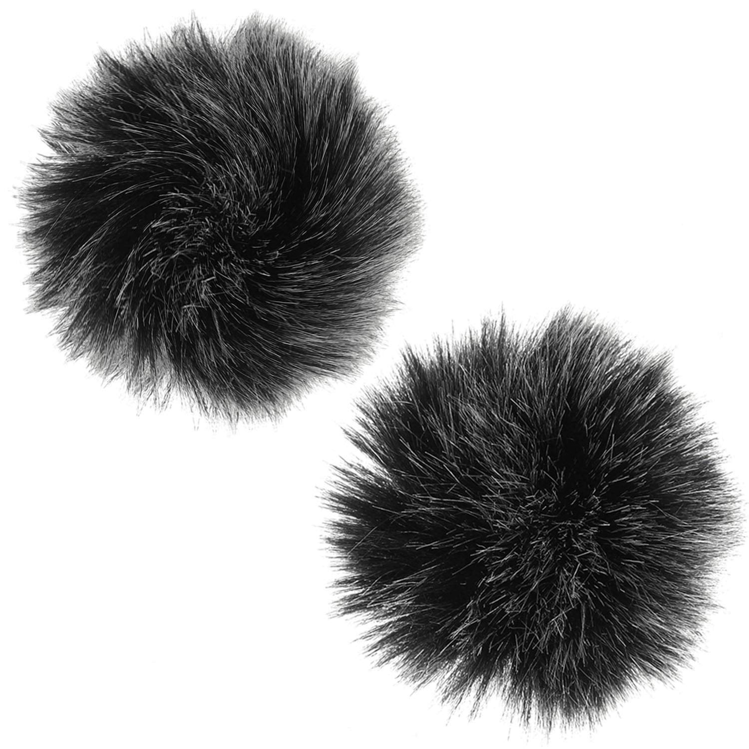 Professional Lavalier Microphone Windscreen Cover - Fuzzy Fur Wind Muff for Lapel & Headset Mics, Noise Reduction, 2 Pack - Perfect for Podcasting, Interviews, Outdoor Recording & Live Streaming