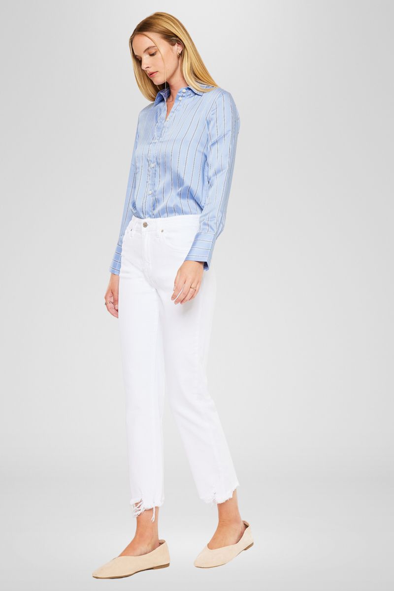 Daniela High Rise Straight Leg Jeans for Women - Slimming Comfort Fit Denim Pants for Casual Wear & Everyday Outfits