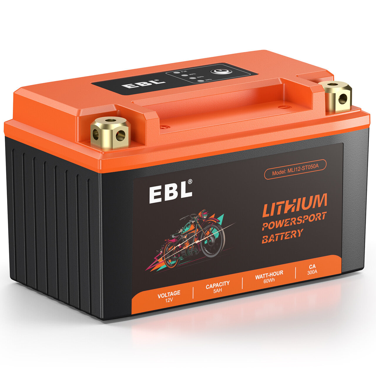 EBL YTZ12S BS/YTZ14S BS 12V 5Ah Lithium Motorcycle Battery - High Performance Replacement Battery for Honda, Yamaha, Kawasaki & Suzuki Motorcycles - Perfect for Street Bikes, Scooters & ATVs