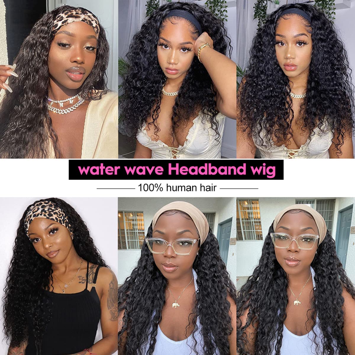 ISEE 180% Density Human Hair Wigs - Water Wave Curly Glueless Lace Front Wigs for Black Women | Machine Made Deep Wave 20 Inch Hairpiece | Perfect for Daily Wear, Parties & Special Occasions