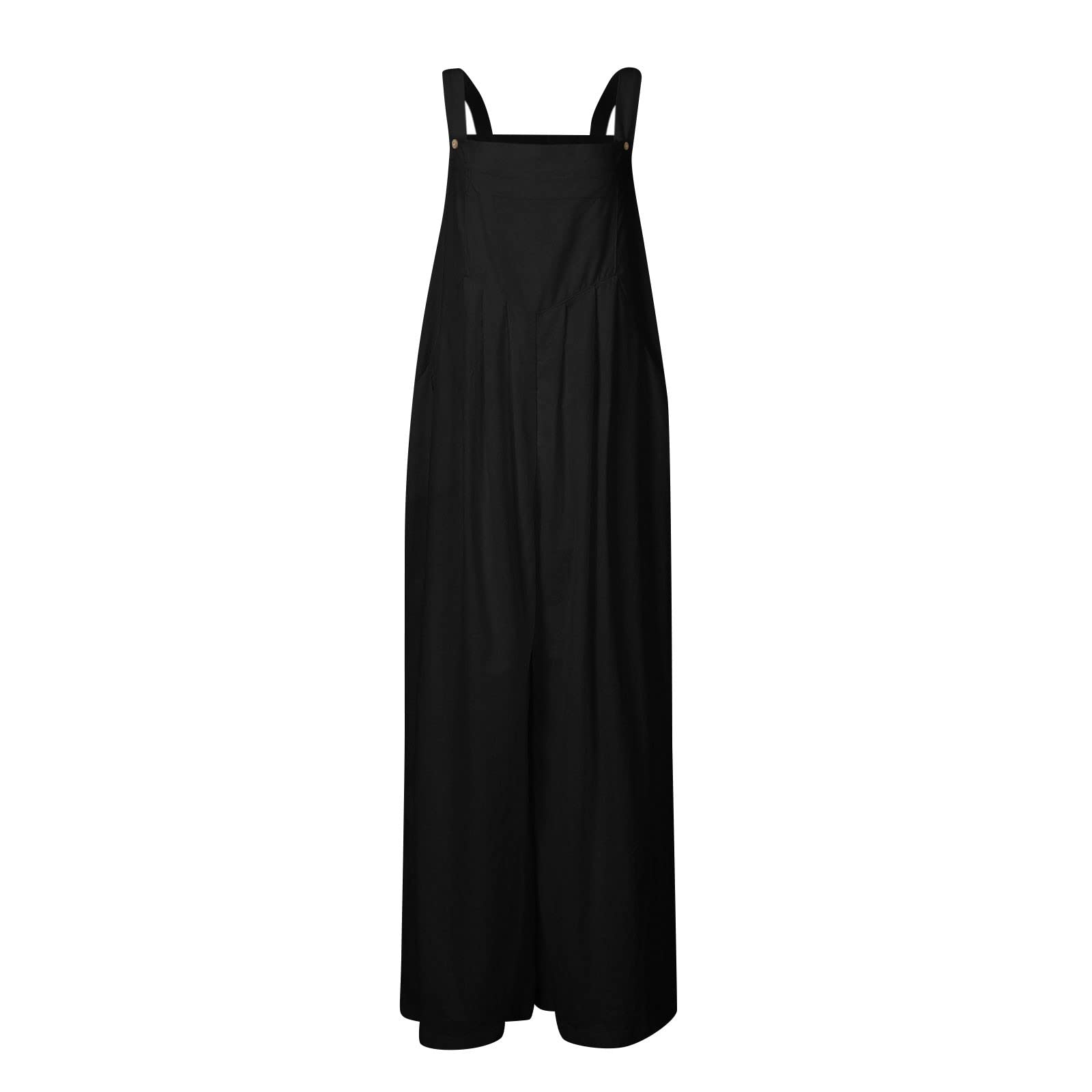 Women's Cotton Linen Jumpsuit - Summer Casual Loose Fit Overalls with Retro Style | Perfect for Beach Outings, Picnics & Boho Fashion