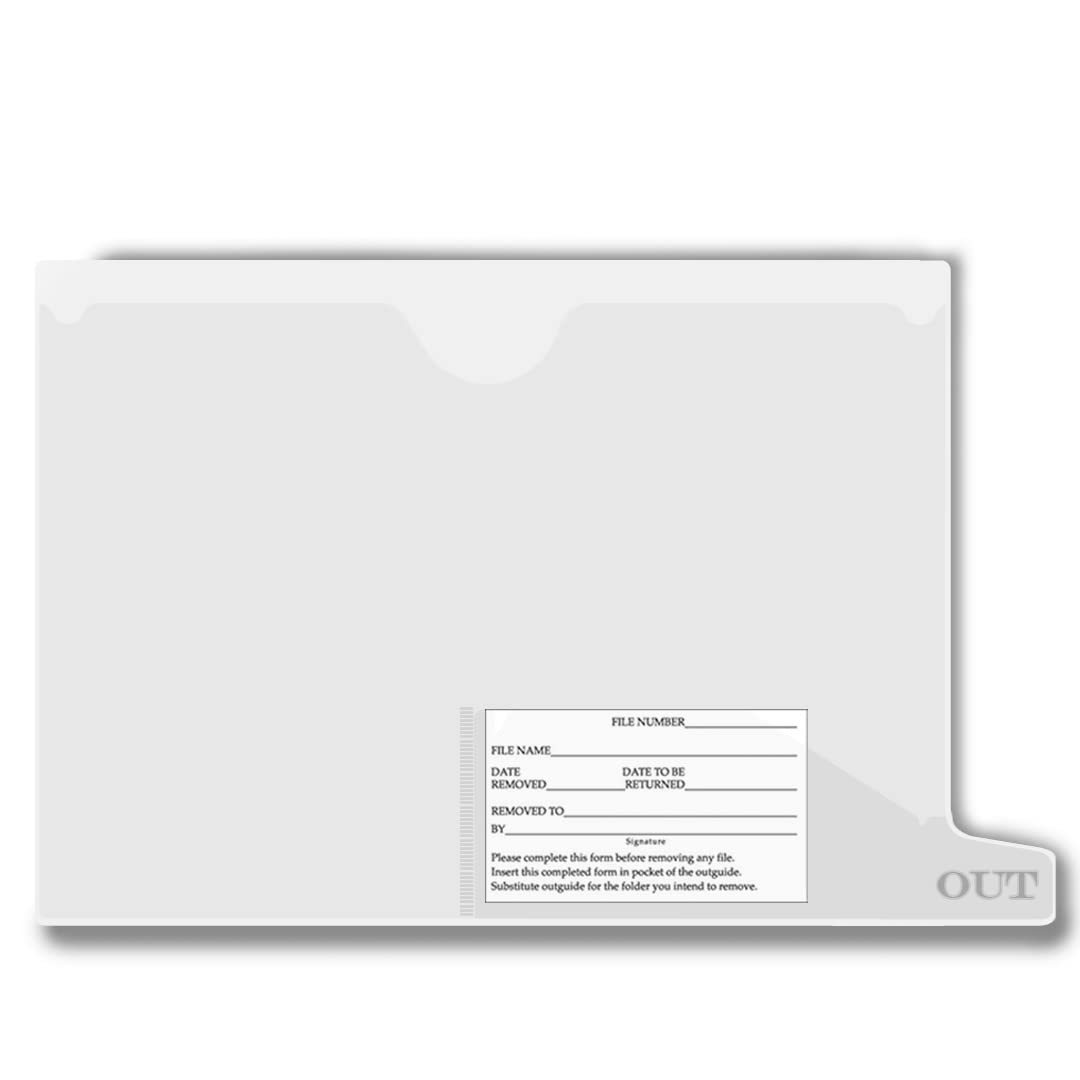 Doctor Stuff - Clear Vinyl File Folders with Bottom Tab, Front & Slip Pockets - Letter Size 9
