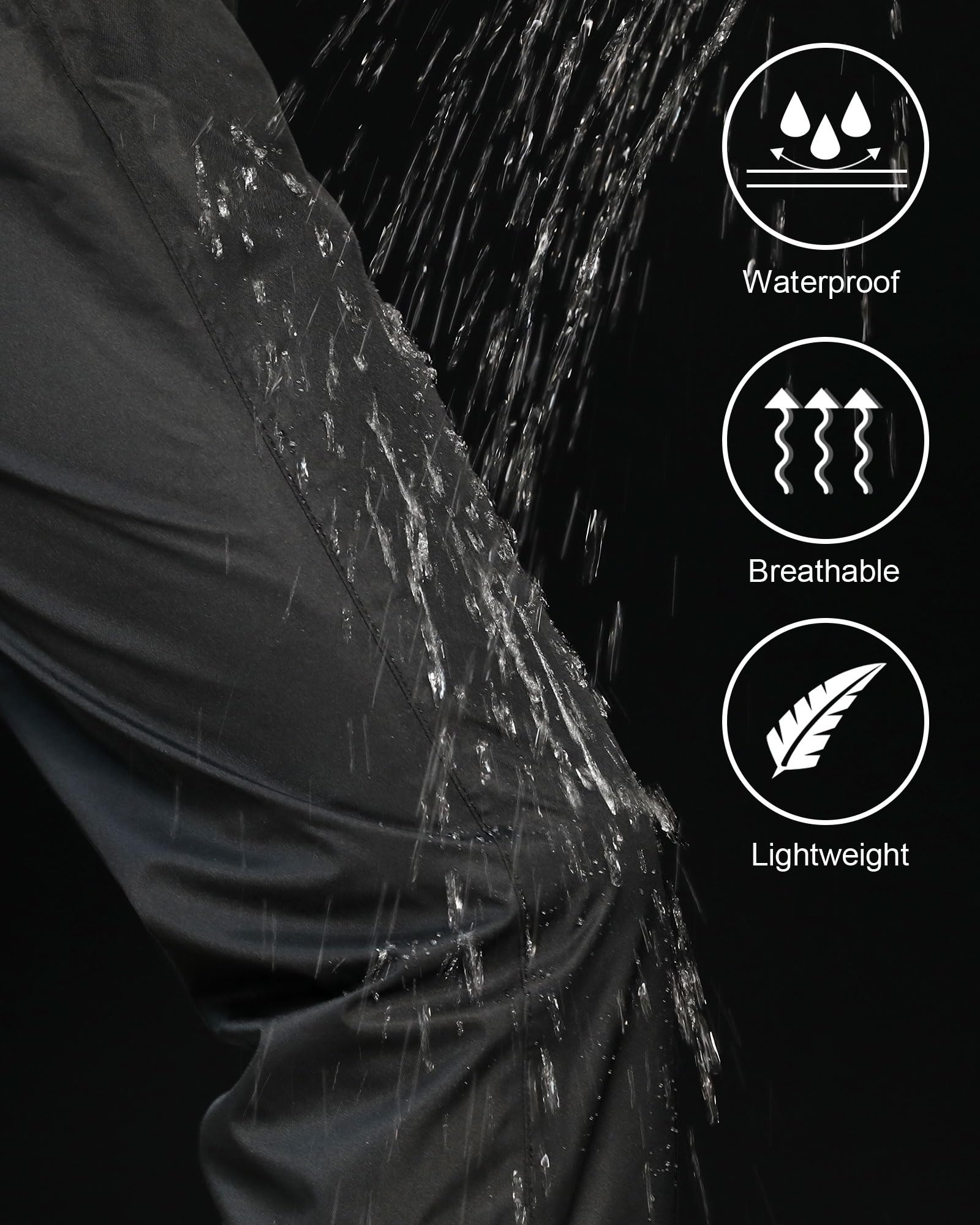 Waterproof Windproof Lightweight Rain Pants for Men - Outdoor Hiking, Golf & Fishing Gear - Stay Dry in All Weather Conditions
