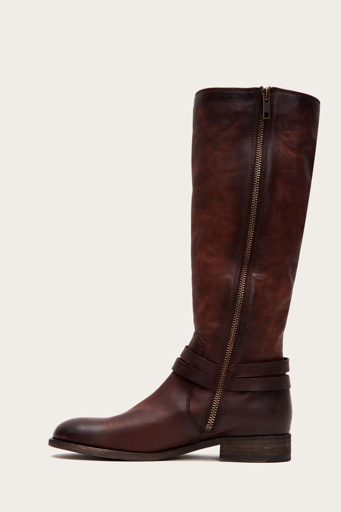 Melissa Belted Tall Vintage Leather Boots for Women - Eco-Friendly Pre-Loved Fashion | Perfect for Fall Outfits, Casual Wear & Retro Style