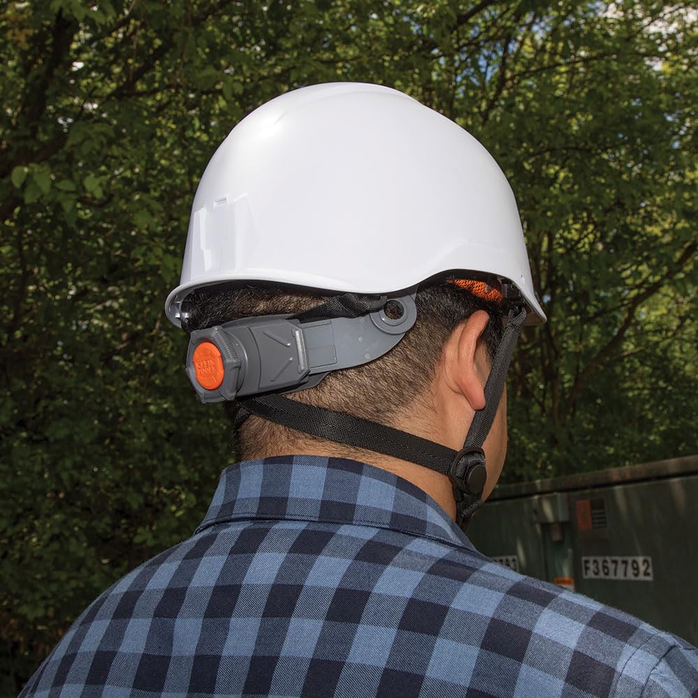 Klein Tools Safety Helmet Chin Strap - Leather for Secure Fit | Work & Construction