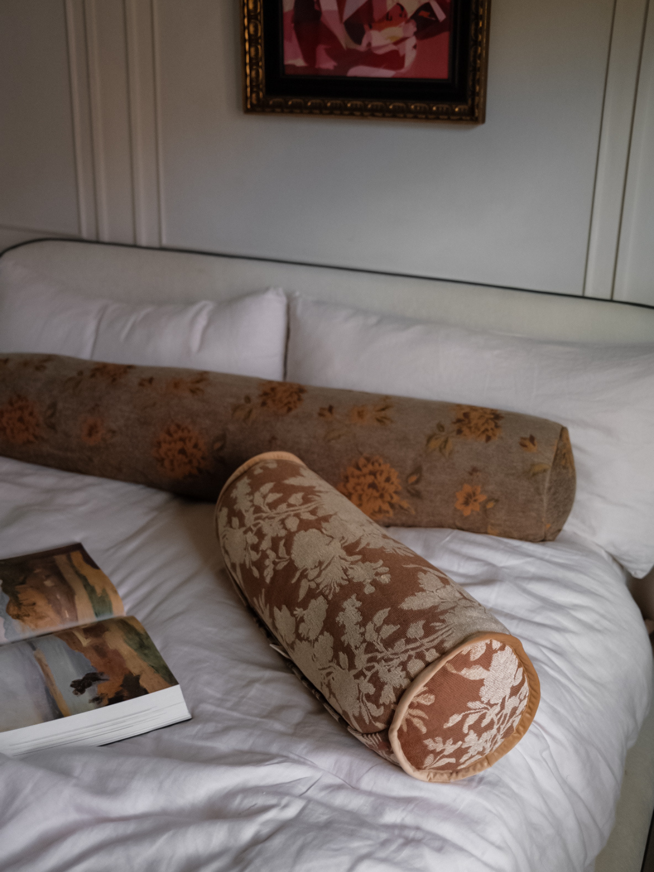 Charlotte Tapestry Bolster Pillow - Bohemian Decorative Throw Pillow Cover for Sofa, Bed, Couch - Perfect for Home Decor, Living Room, Bedroom & Nursery