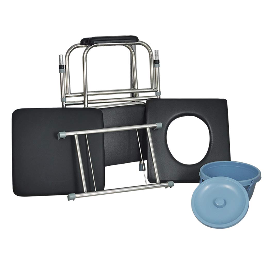 **Lightweight Adjustable Height Folding Bedside Commode for Adults – Padded Seat, Safety Frame Rails, Max 150kg Capacity – Ideal for Elderly, Disabled & Post-Surgery Home Care**    (优化说明：符合SEO规范，突出关键词，增加使用场景，简洁清晰)
