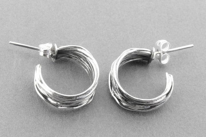 Sterling Silver Knot Strand Cuff Stud Bracelet - Elegant Jewelry for Women, Perfect for Weddings, Parties & Everyday Wear