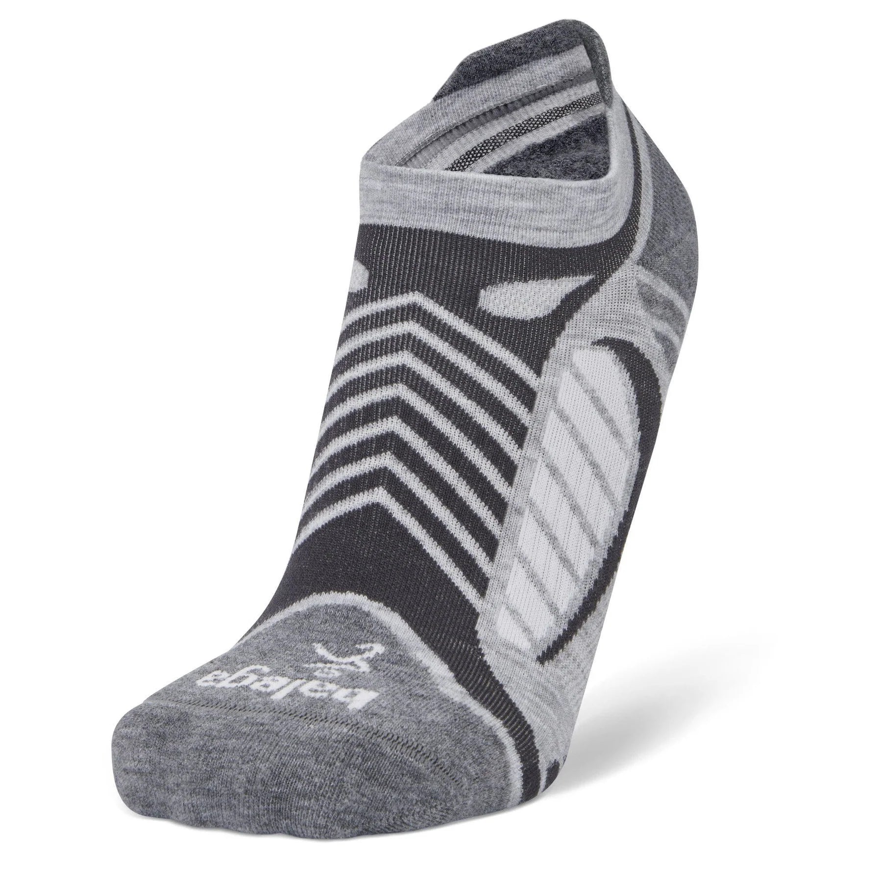UltraLight No Show Running Socks for Men & Women - Breathable Anti-Slip Athletic Socks (Grey/White) - Perfect for Jogging, Gym Workouts and Daily Wear