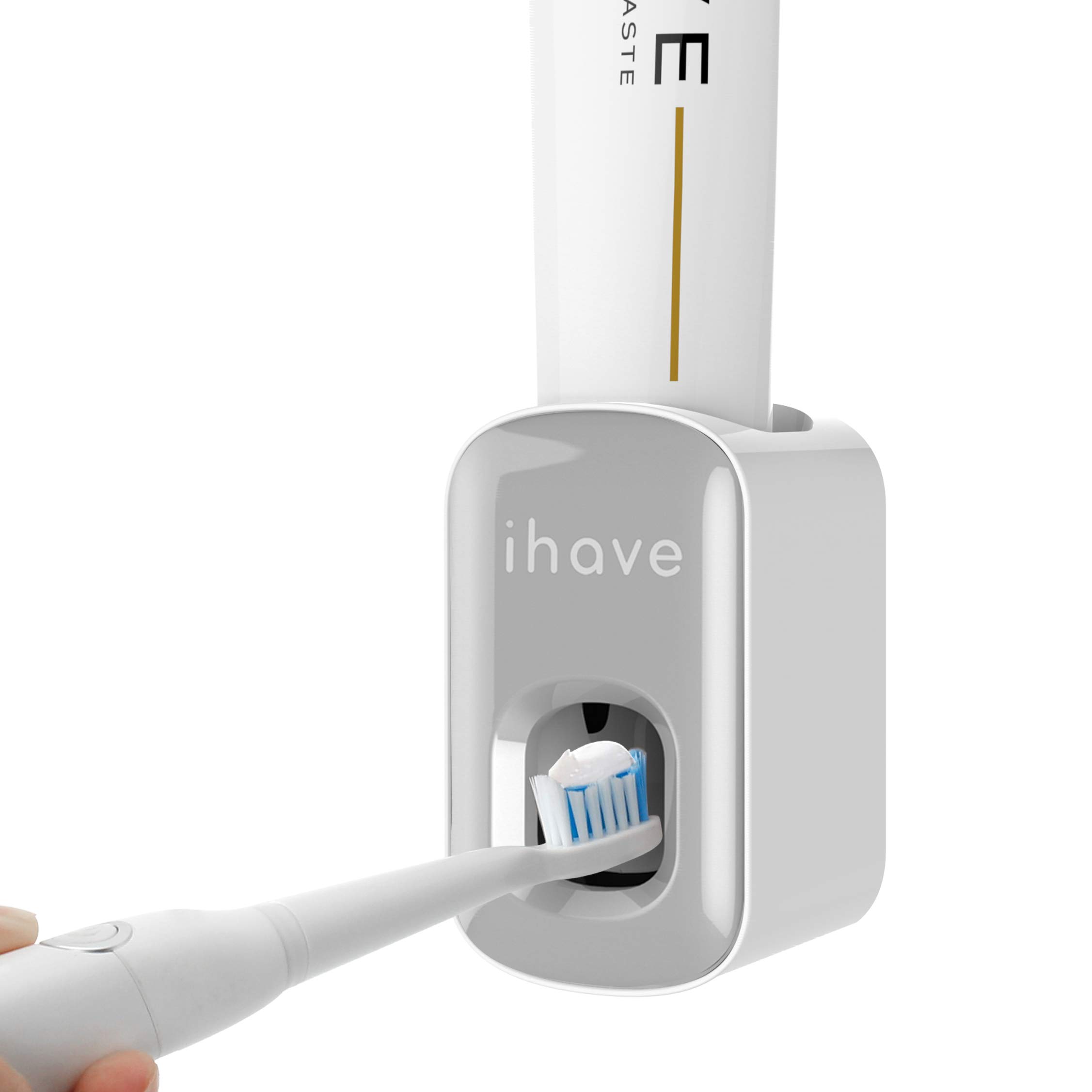 Automatic Wall Mount Toothpaste Dispenser for Bathroom - Hands-Free Toothpaste Squeezer (Grey) | Perfect for Home, Travel & RV Use