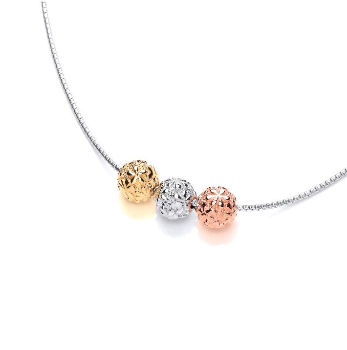 Stylish Three-Color Beaded Necklace for Women - Fashion Jewelry Gift for Parties, Weddings & Everyday Wear