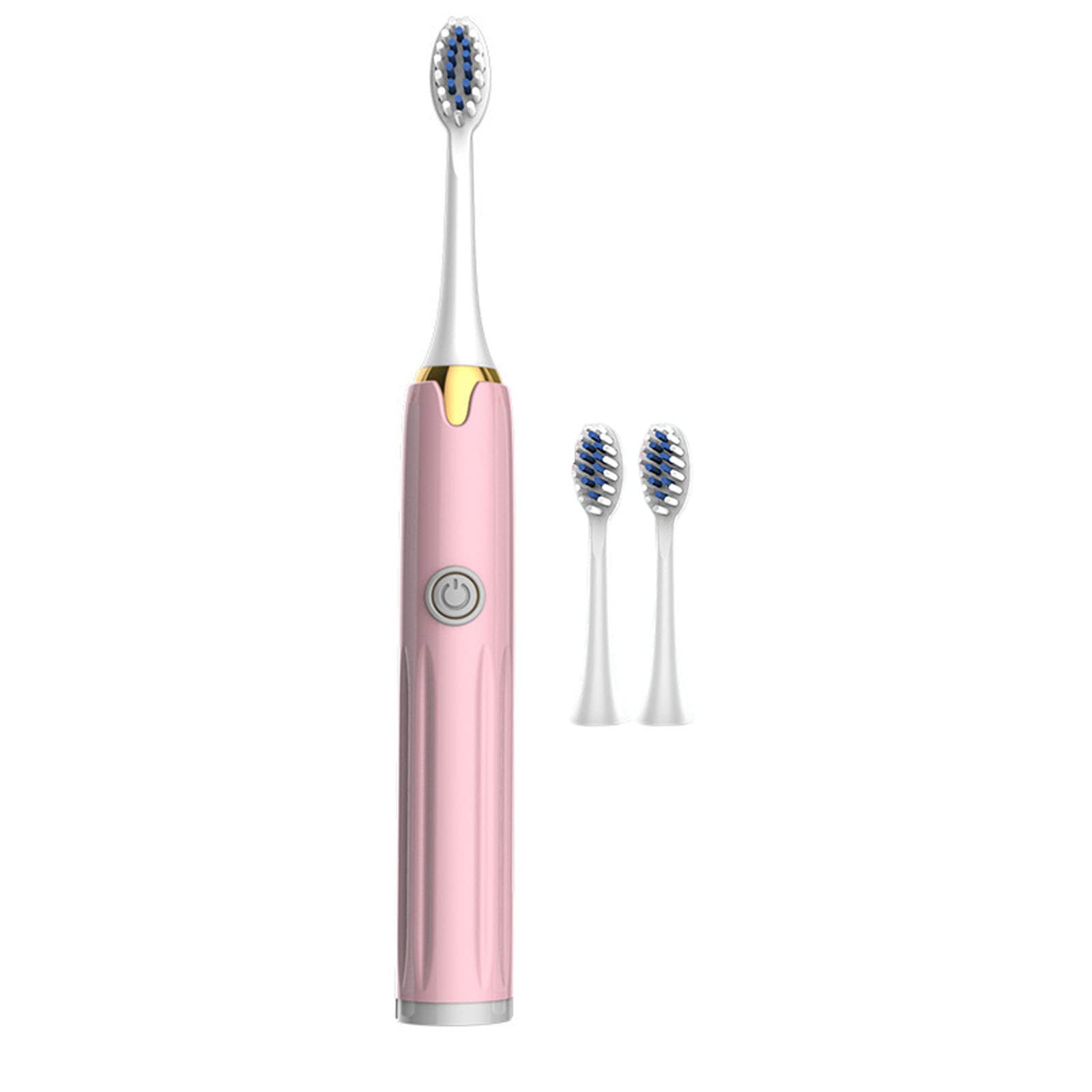Rechargeable Sonic Electric Toothbrush for Adults with 3 Brush Heads - Deep Cleaning, Teeth Whitening, Acoustic Technology (Pink) | Perfect for Travel, Home & Daily Oral Care