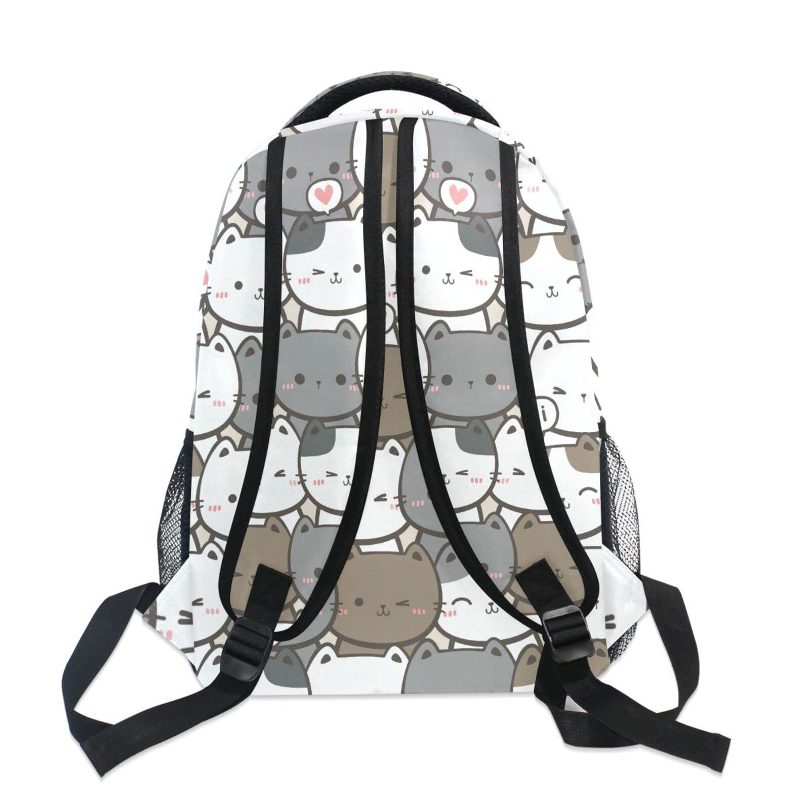 Cute Grey Cat Backpack for Women & Men - School, Travel & Laptop Bag