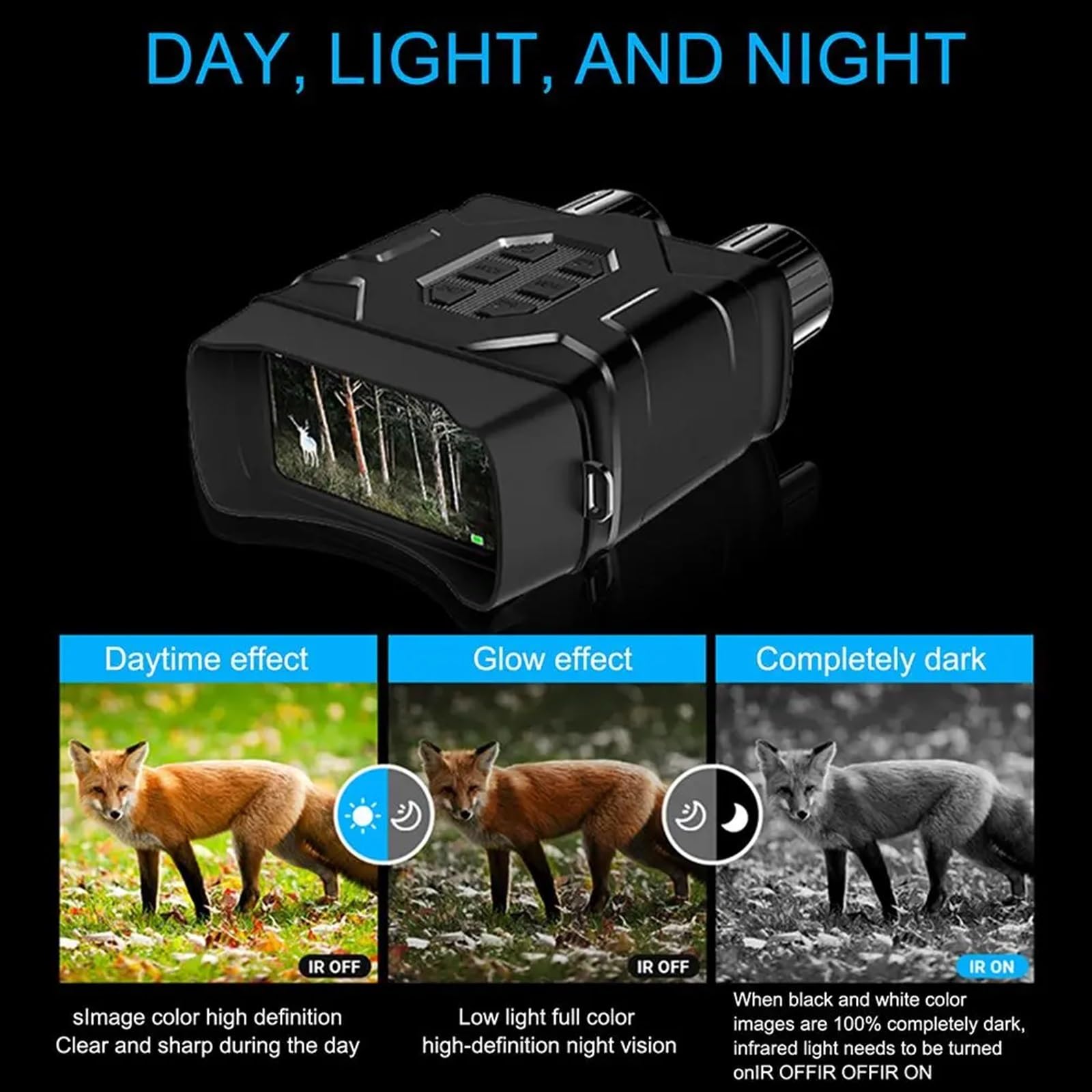 ASVIL 800M Night Vision Goggles with 5K Ultra HD, 10X Digital Zoom & WiFi - Infrared Binoculars for Hunting, Camping, Wildlife Observation - Perfect for Nighttime Outdoor Adventures and Security Surveillance