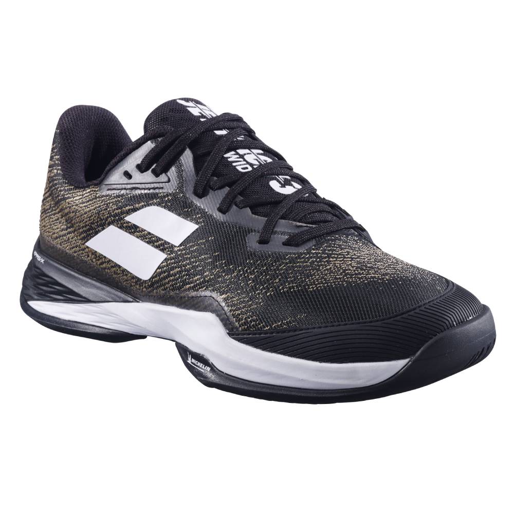 Babolat Jet Mach 3 AC Wide Men's Tennis Shoes - Black/White | Lightweight & Durable Court Shoes for Competitive Play & Training