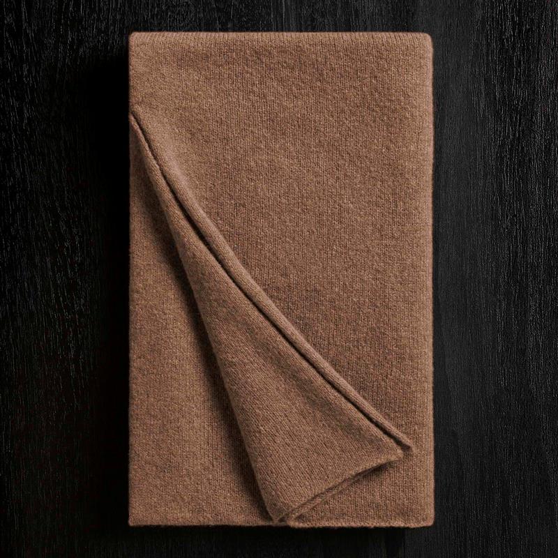 Luxury Cashmere Beanie and Scarf Set for Women & Men - Soft Winter Warm Knit Hat & Neck Wrap - Chestnut Brown - Perfect for Skiing, Snowboarding & Cold Weather Fashion