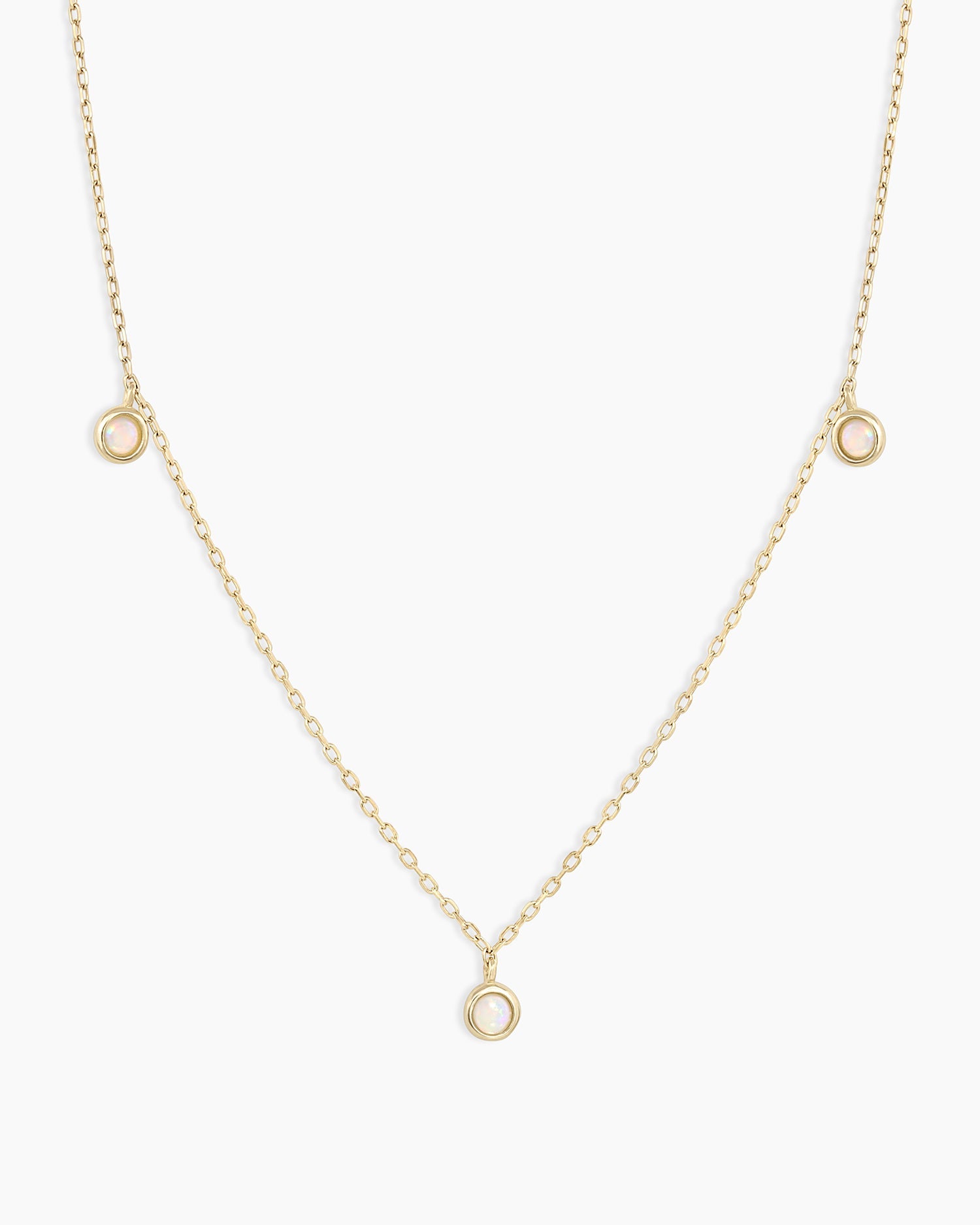 Opal Trio Necklace - Elegant 3-Stone Opal Jewelry for Women | Perfect for Weddings, Anniversaries & Special Occasions