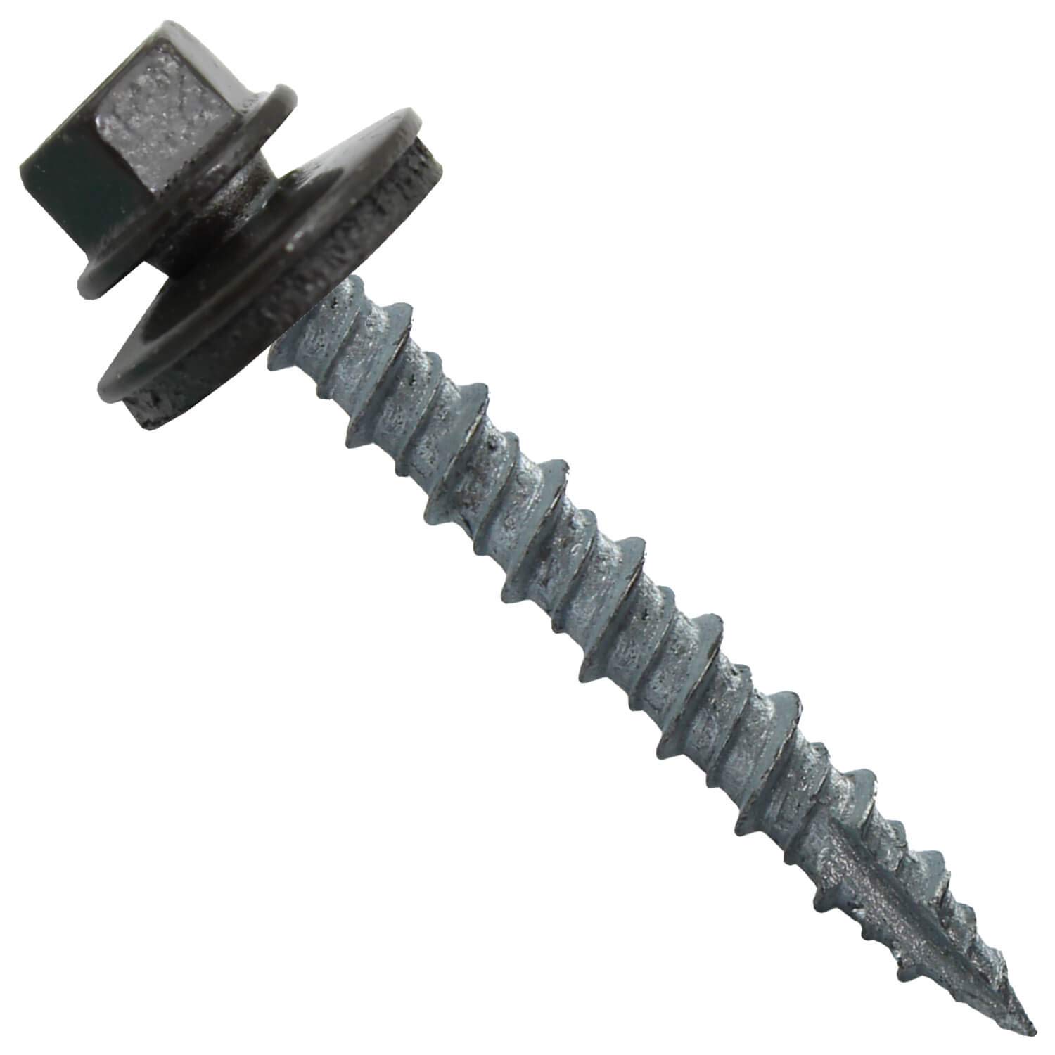 250 Pack Dark Bronze Hex Head Metal Roofing Screws 10 x 1-1/2