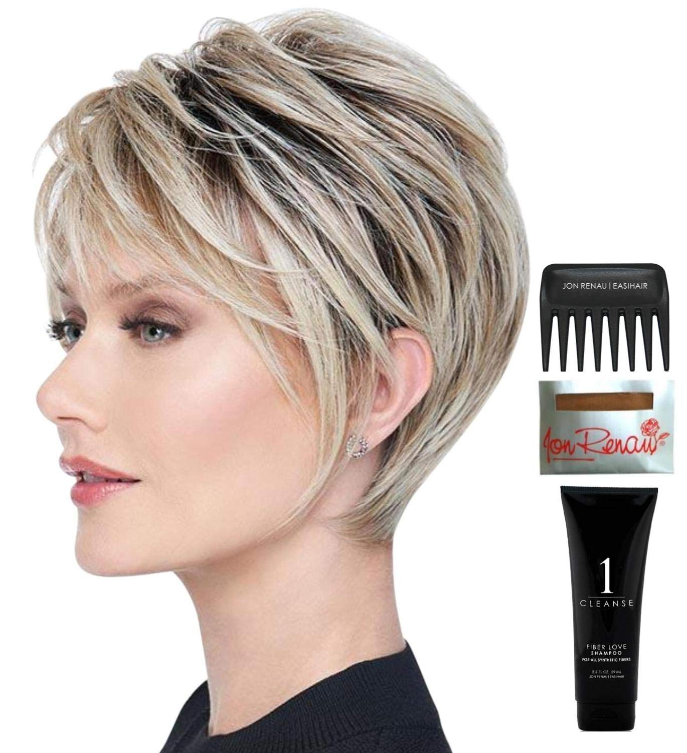 Raquel Welch On Your Game Wig Bundle - 5 Items: Synthetic Wig, Christy's Wigs Q&A Booklet, 2oz Travel Size Wig Shampoo, Wig Cap & Wide Tooth Comb (Color RL5660) - Perfect for Cosplay, Costume Parties & Everyday Wear