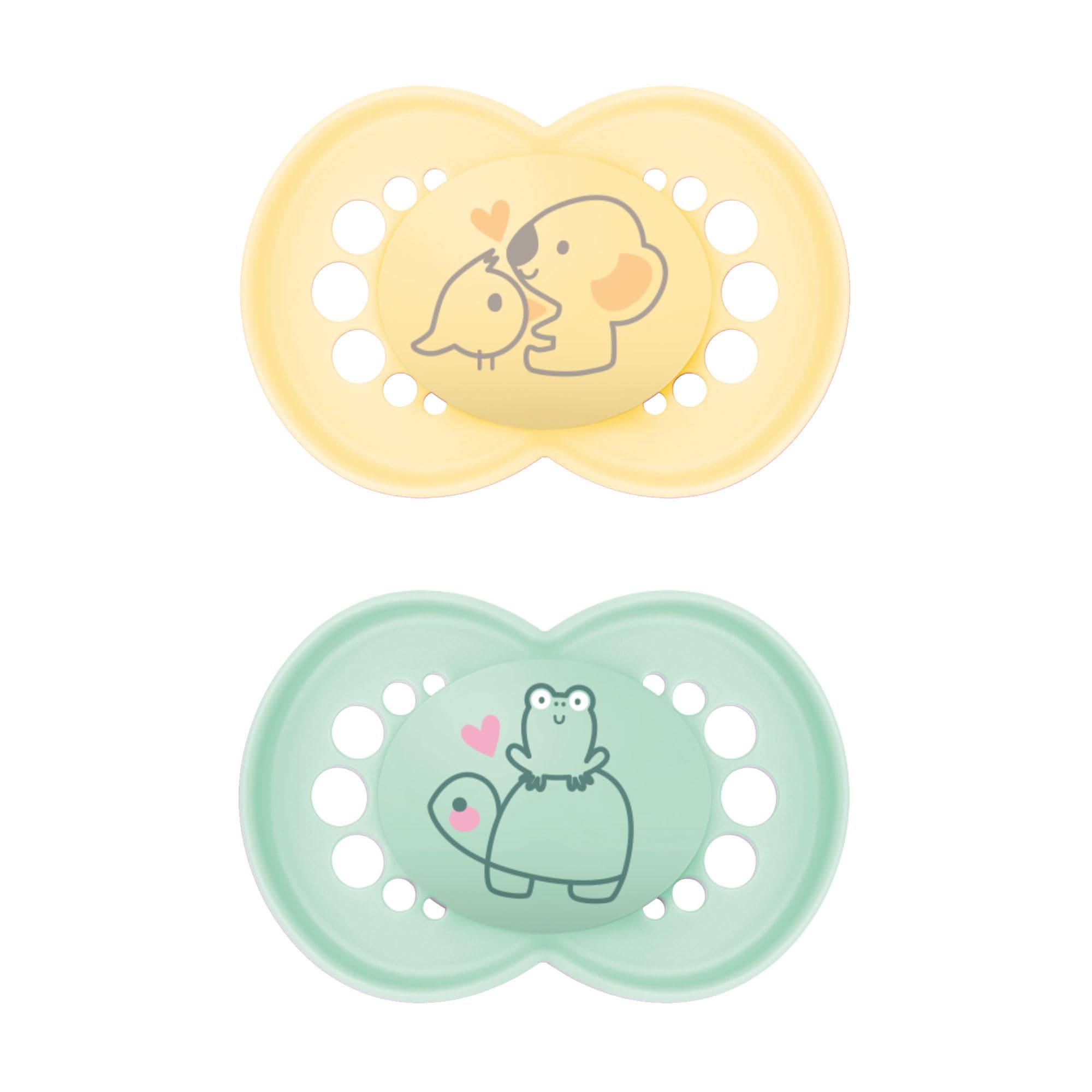 MAM Original Matte Baby Pacifier - 2 Pack for 6-16 Months | Orthodontic Nipple for Healthy Oral Development | Includes Sterilizer Case | Unisex Newborn & Infant Soother | Perfect for Daycare, Travel & Sleep Comfort
