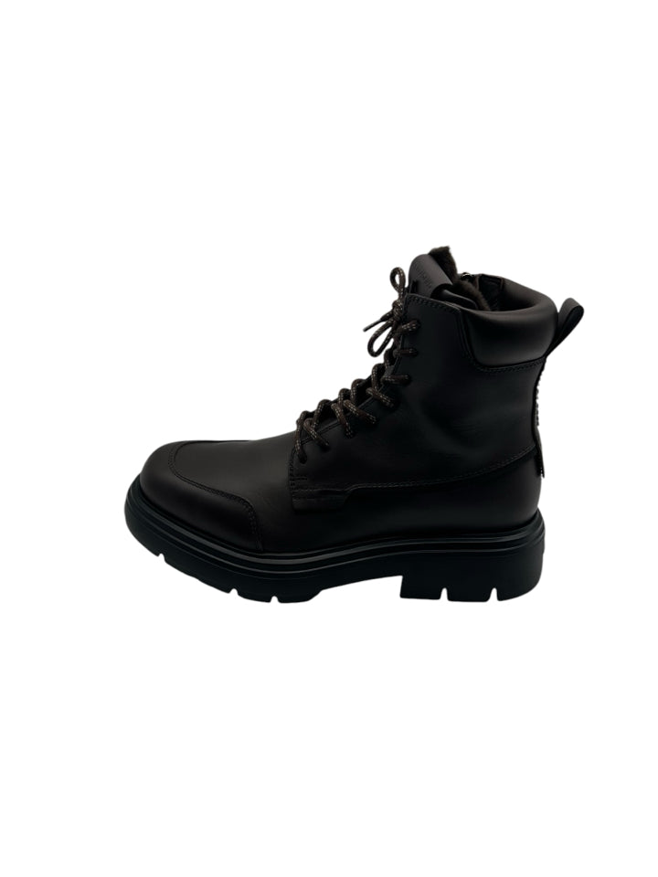 Ferragamo Maxi Tongue Combat Boots for Men | Size 8.5 (Fits US 9.5) | Premium Leather Military Boots for Casual Wear & Outdoor Adventures