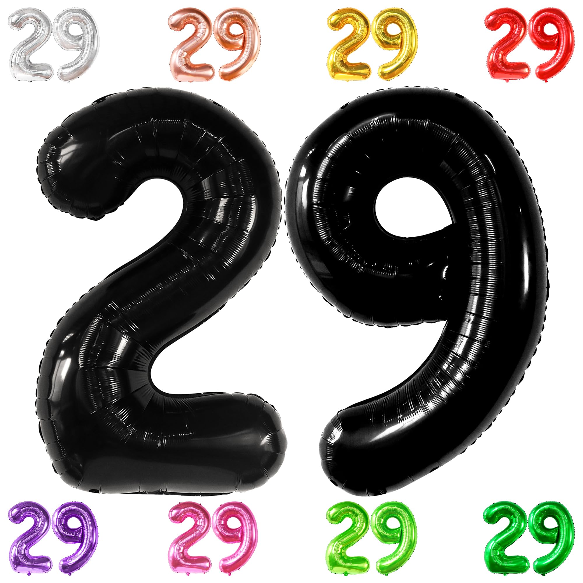 KatchOn 40 Inch Giant Black 29 Balloon Numbers - 29th Birthday Decorations for Men & Women | Large Foil Balloons for Birthday Party Decor, Anniversary, Graduation Celebration | Perfect for Indoor & Outdoor Events