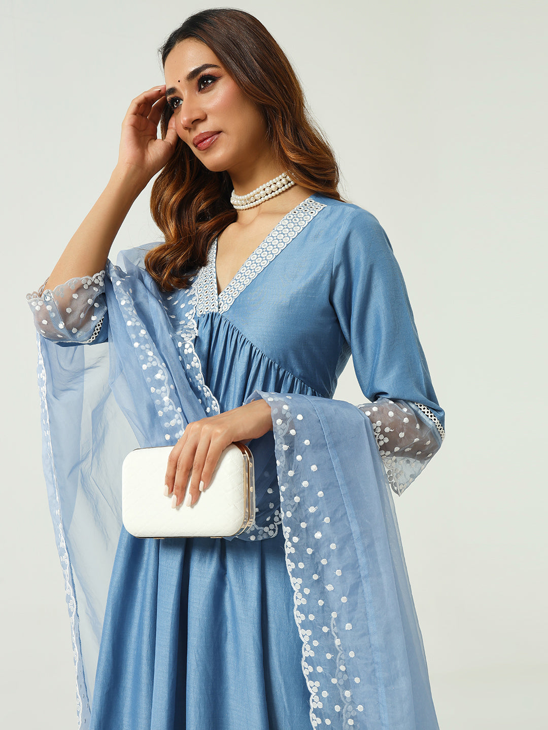 Elegant Blue Designer Party Wear Pant Suit with Exquisite Embroidery - Perfect for Weddings, Cocktail Parties & Special Occasions