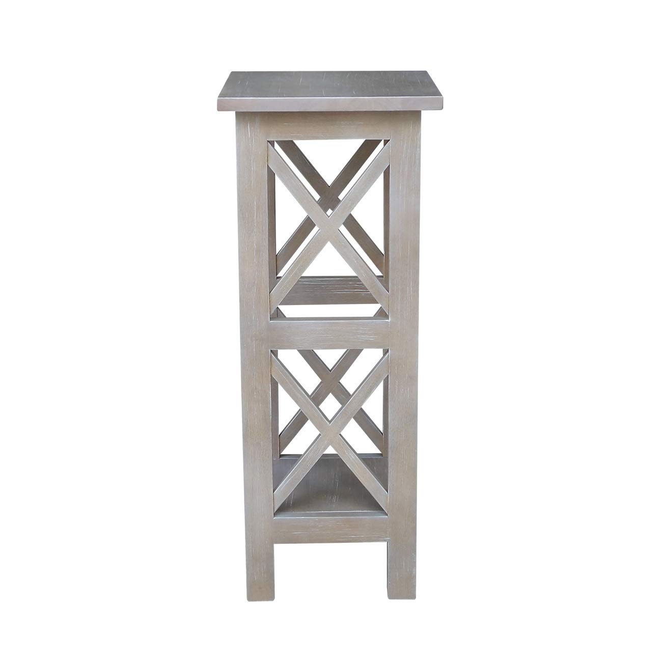 International Concepts 30-Inch Hexagonal Plant Stand, Height Adjustable, Gray - Perfect for Indoor Plants, Home Decor, and Small Space Gardening
