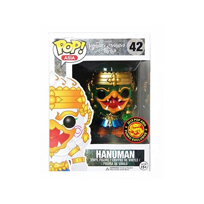 Funko Pop! Asia Legendary Creatures & Myths: Hanuman Glitter #42 Limited Edition 500 - Collectible Vinyl Figure for Anime Fans & Convention Exclusives