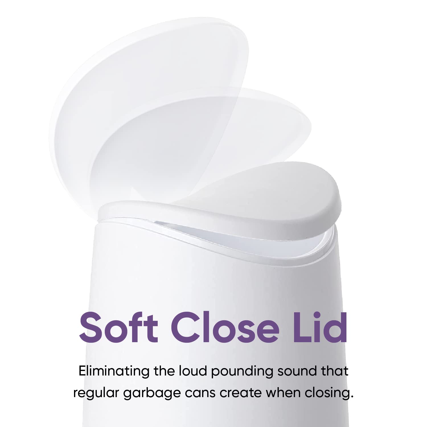 Premium Small Bathroom Trash Can with Lid & Foot Pedal - 3L/0.75Gal White Modern Plastic Step-On Garbage Bin for Bathroom, Bedroom, Office | Space-Saving Waste Basket for Vanity, Under Sink, Countertop & Small Spaces