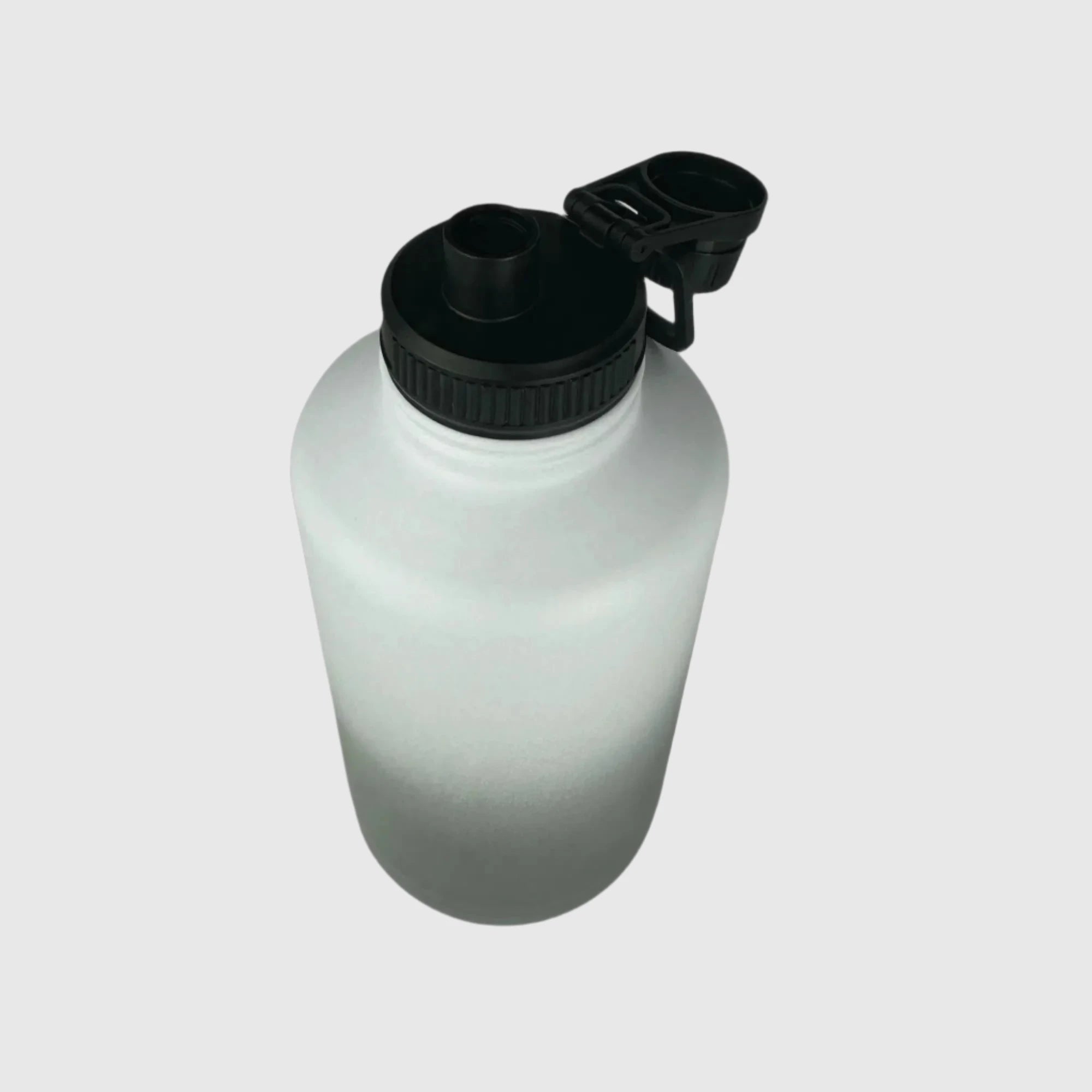 Premium Misty Grey Insulated Stainless Steel Water Bottle 64oz (1.9L) - Keeps Drinks Cold 24Hrs/Hot 12Hrs - Perfect for Hiking, Gym & Outdoor Activities