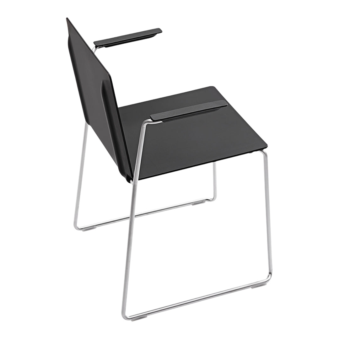 Stackable Dry Armchair with Sled Base - Modern Dining & Office Seating for Home, Restaurant, and Cafe Use