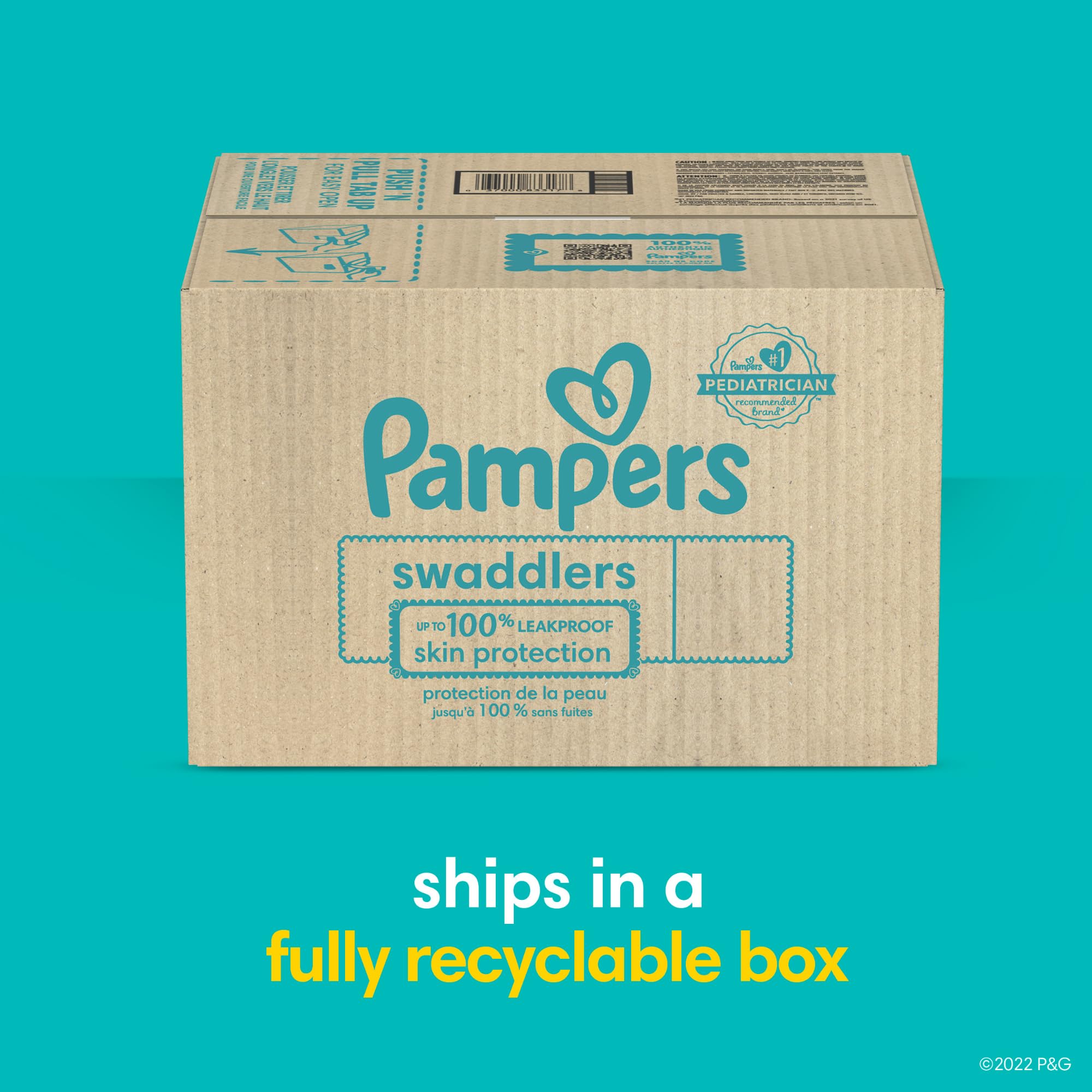 Pampers Swaddlers Size 2 Disposable Baby Diapers - 136 Count Jumbo Pack | Ultra Absorbent, Soft & Hypoallergenic for Newborns | Day & Night Protection for Active Babies
