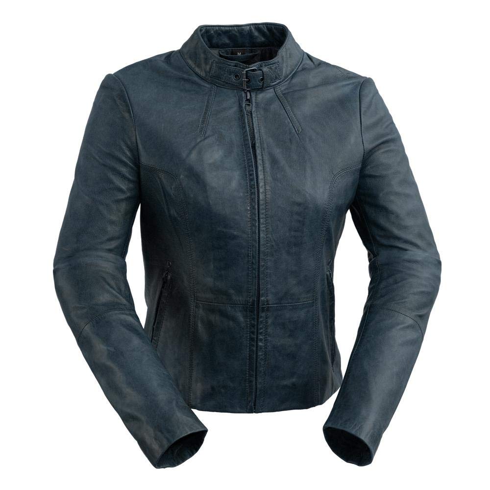 Whet Blu Rexie - Women's Genuine Leather Jacket | Fashionable Outerwear for Fall & Winter | Perfect for Casual Outings, Date Nights & Motorcycle Rides