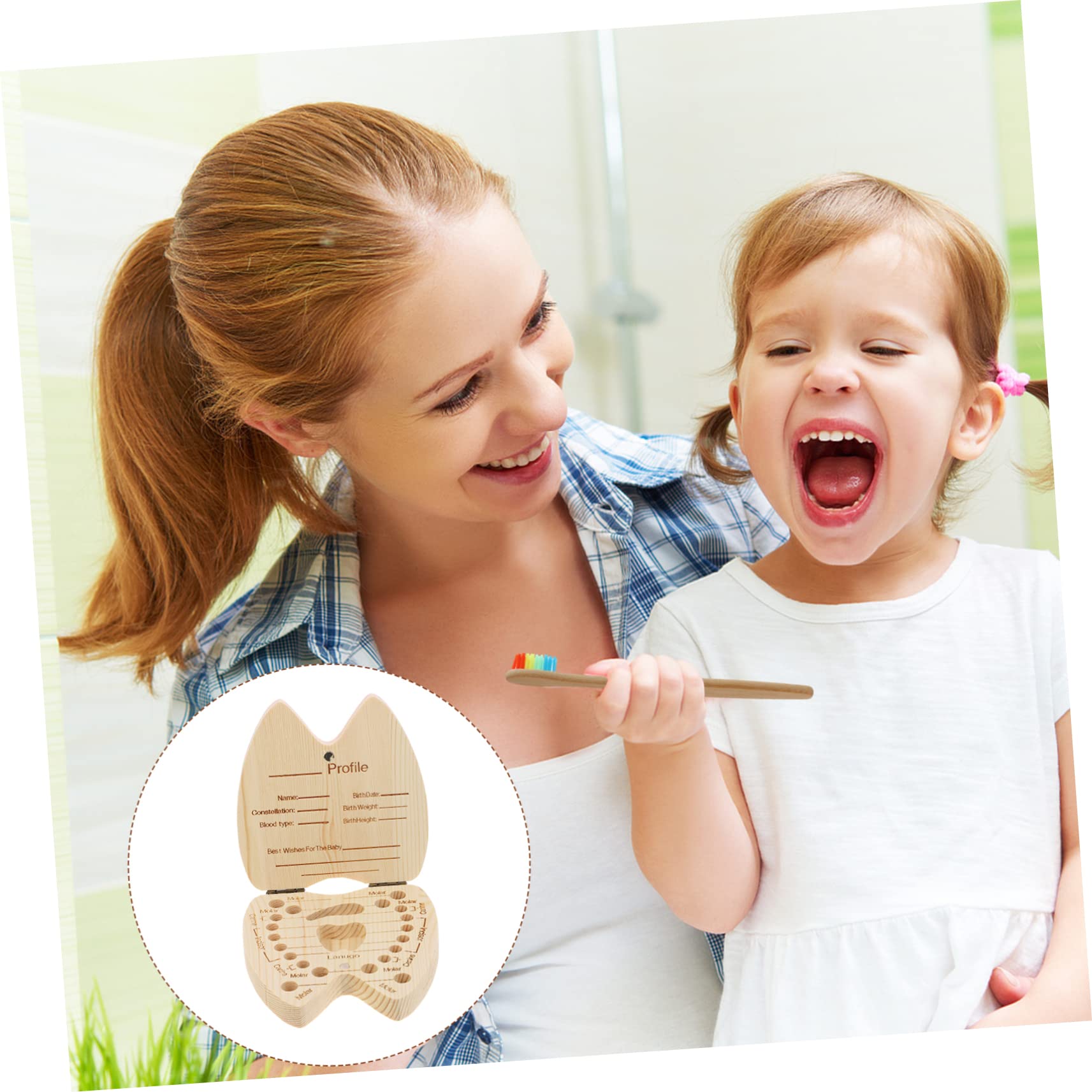 ULDIGI Wooden Tooth Fairy Box for Kids - Children's Tooth Storage Case & Memory Keepsake - Perfect for Tooth Fairy Visits and Childhood Milestones