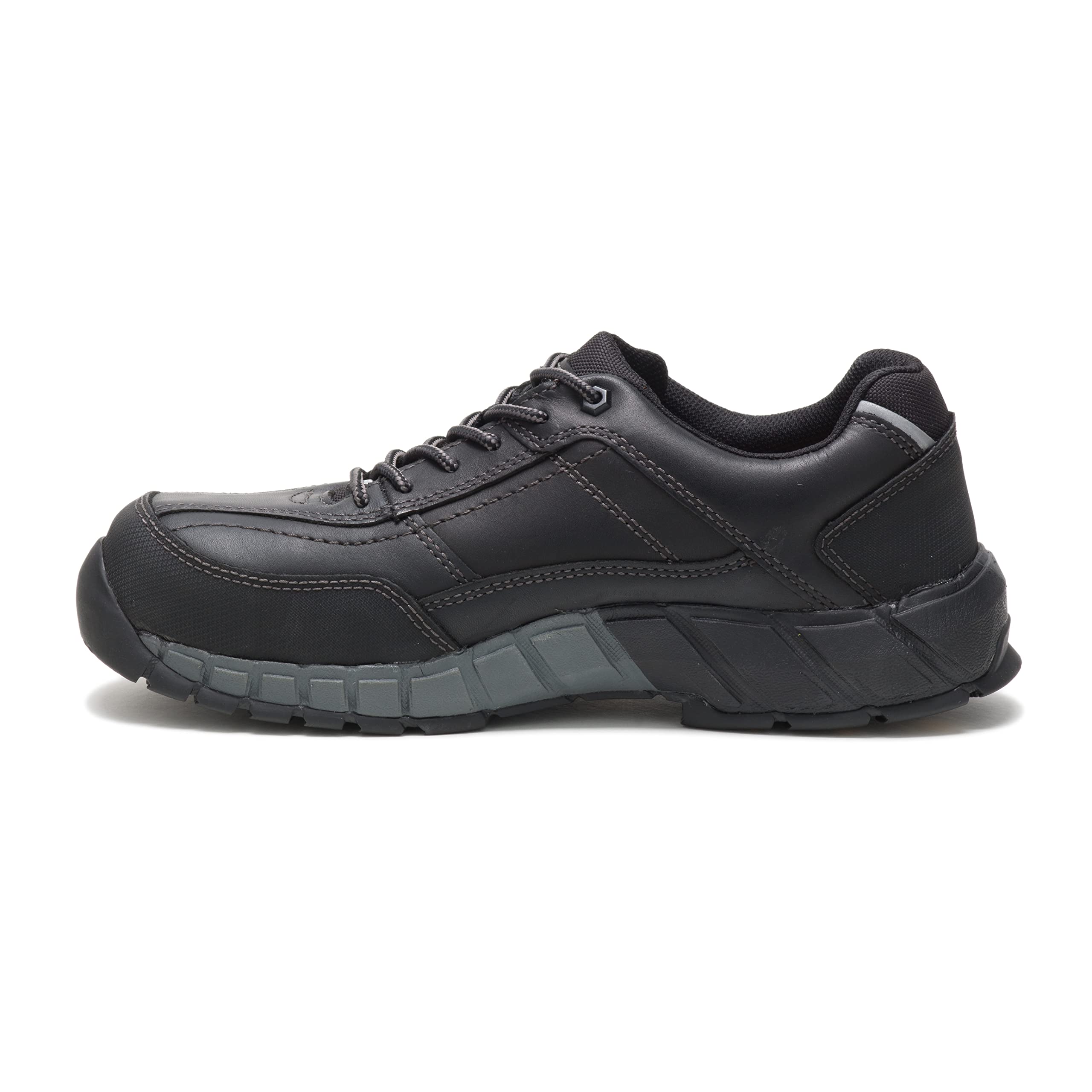 Cat Footwear Men's Streamline Leather Composite Toe Work Shoe - Durable Safety Boots for Construction, Warehouse & Industrial Work - Comfortable & Slip-Resistant for All-Day Wear