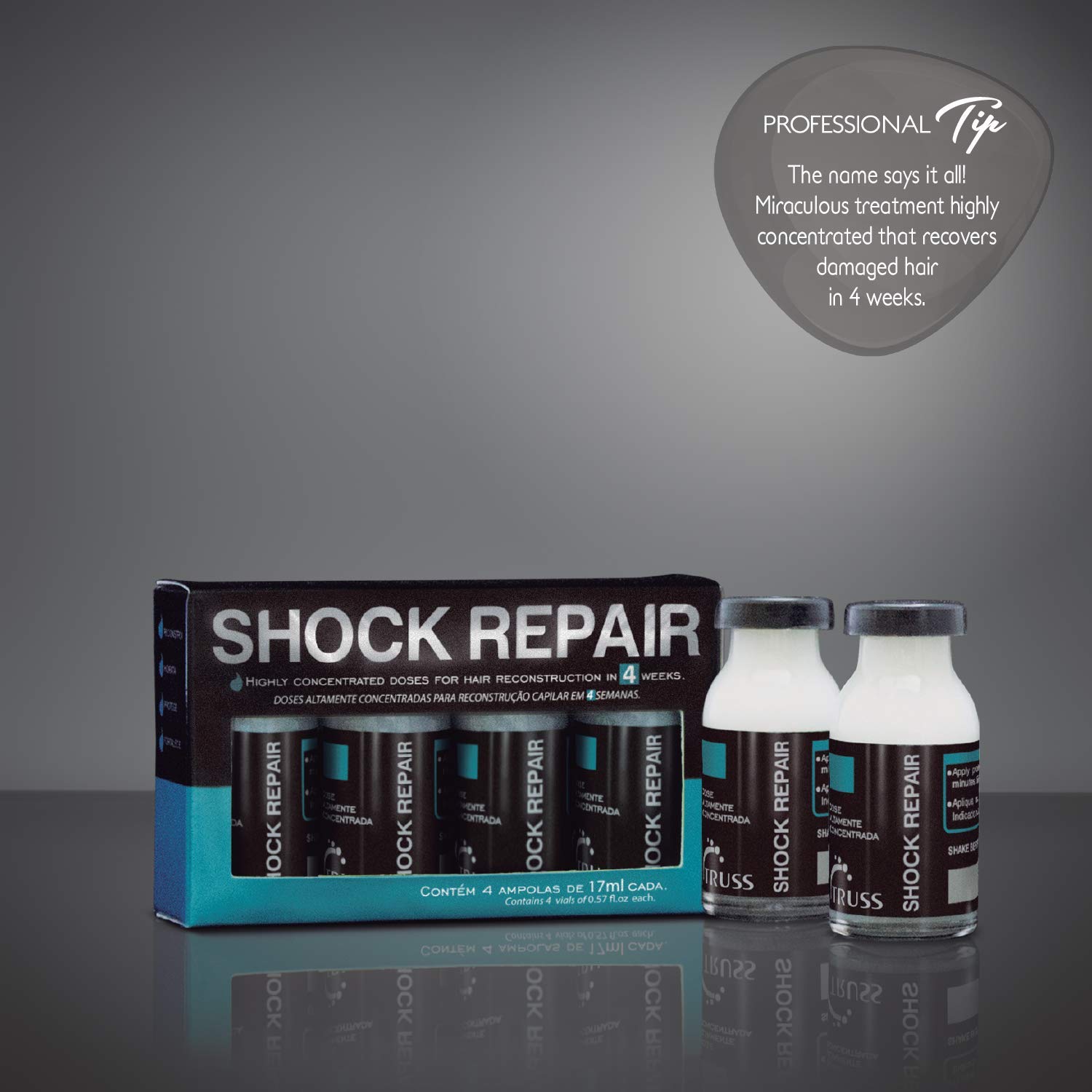 TRUSS Ultra Hydration Plus Shampoo & Conditioner Set with Shock Repair Hair Treatment - Best for Dry, Damaged Hair - Salon Quality Hair Care for Frizz Control & Deep Moisturizing (Perfect for Color-Treated & Chemically Processed Hair)