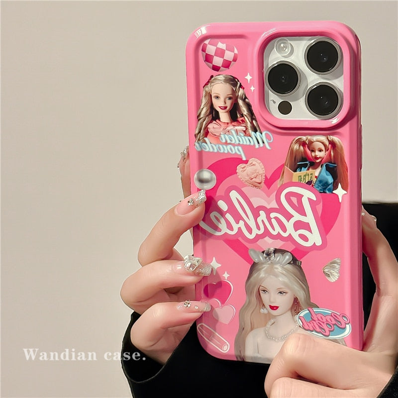 Barbie Princess Doll iPhone 14 Pro Max Case - Fashion Women's Phone Cover for iPhone XR/11 - Hard Shell with Silicone Protective Holder - Perfect for Daily Use, Travel & Gift Giving