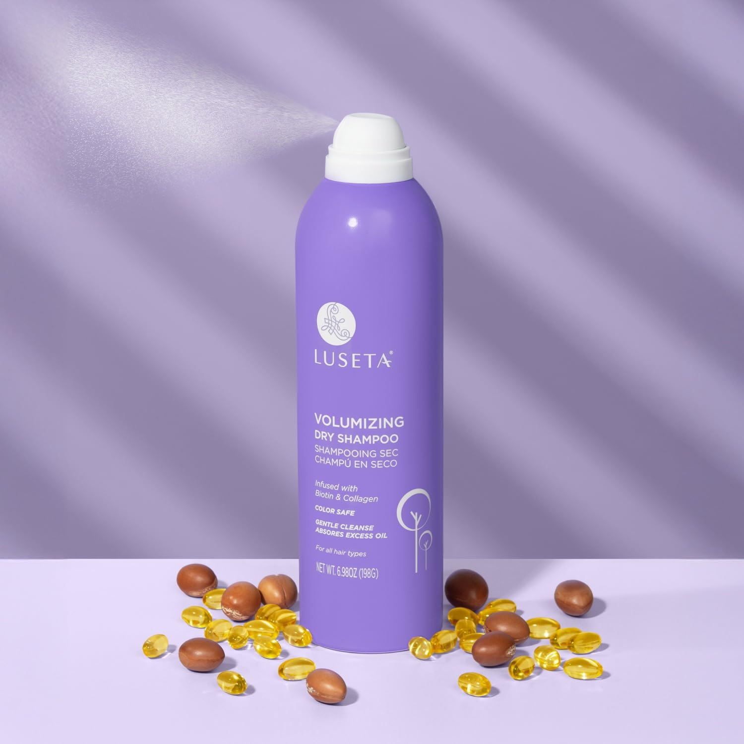 **Luseta Biotin Dry Shampoo for Women & Men – Volumizing & Oil Absorbing Spray for Oily Hair – 6.98oz | Refreshing Hair Care for Fuller, Cleaner Hair – Perfect for Travel, Gym & Busy Lifestyles**