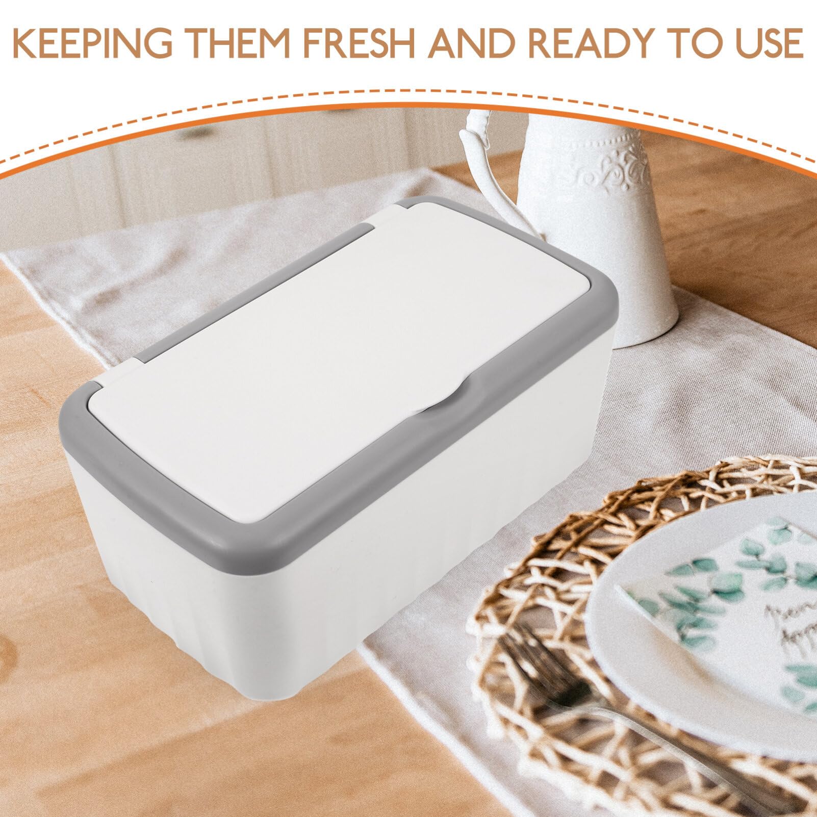 Luxshiny Baby Wipes Dispenser - Plastic Storage Box with Lid for Facial Tissues & Wipes | Portable & Hygienic Solution for Diaper Changes, Nursery, Travel & On-the-Go Use
