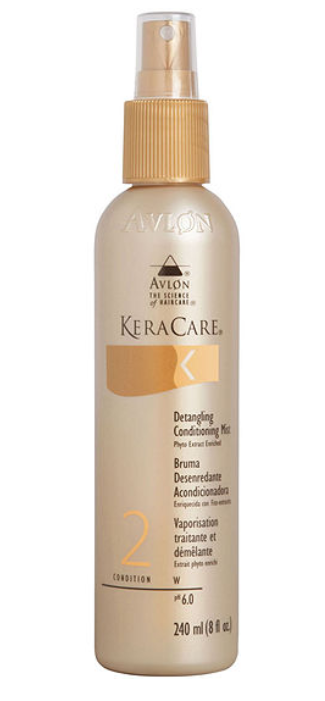 Keracare Detangling Conditioning Mist 8oz - Hydrating Leave-In Spray for Natural Hair, Curly & Coily Hair Types - Perfect for Daily Moisture & Frizz Control