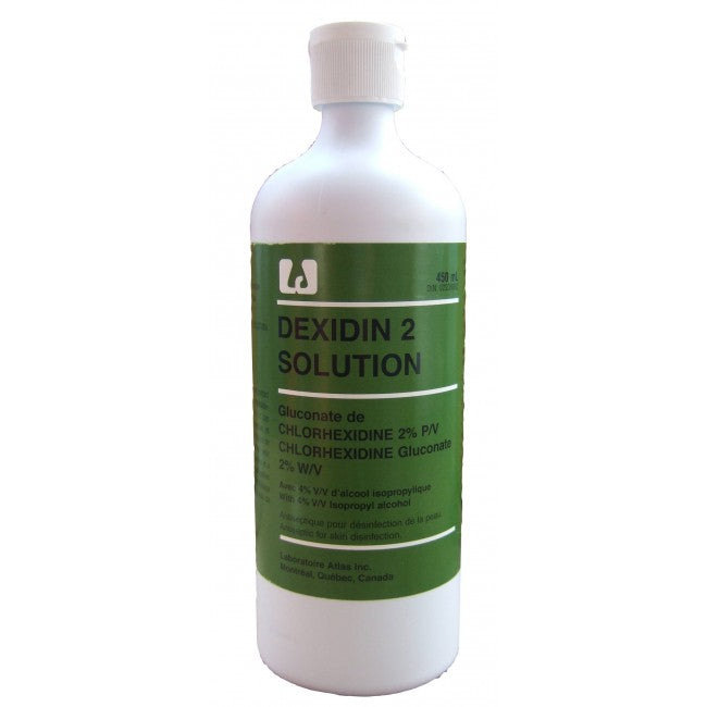 DEXIDIN 2 Antiseptic Solution 450mL - First Aid Wound Care, Skin Disinfection for Hospitals & Home Use
