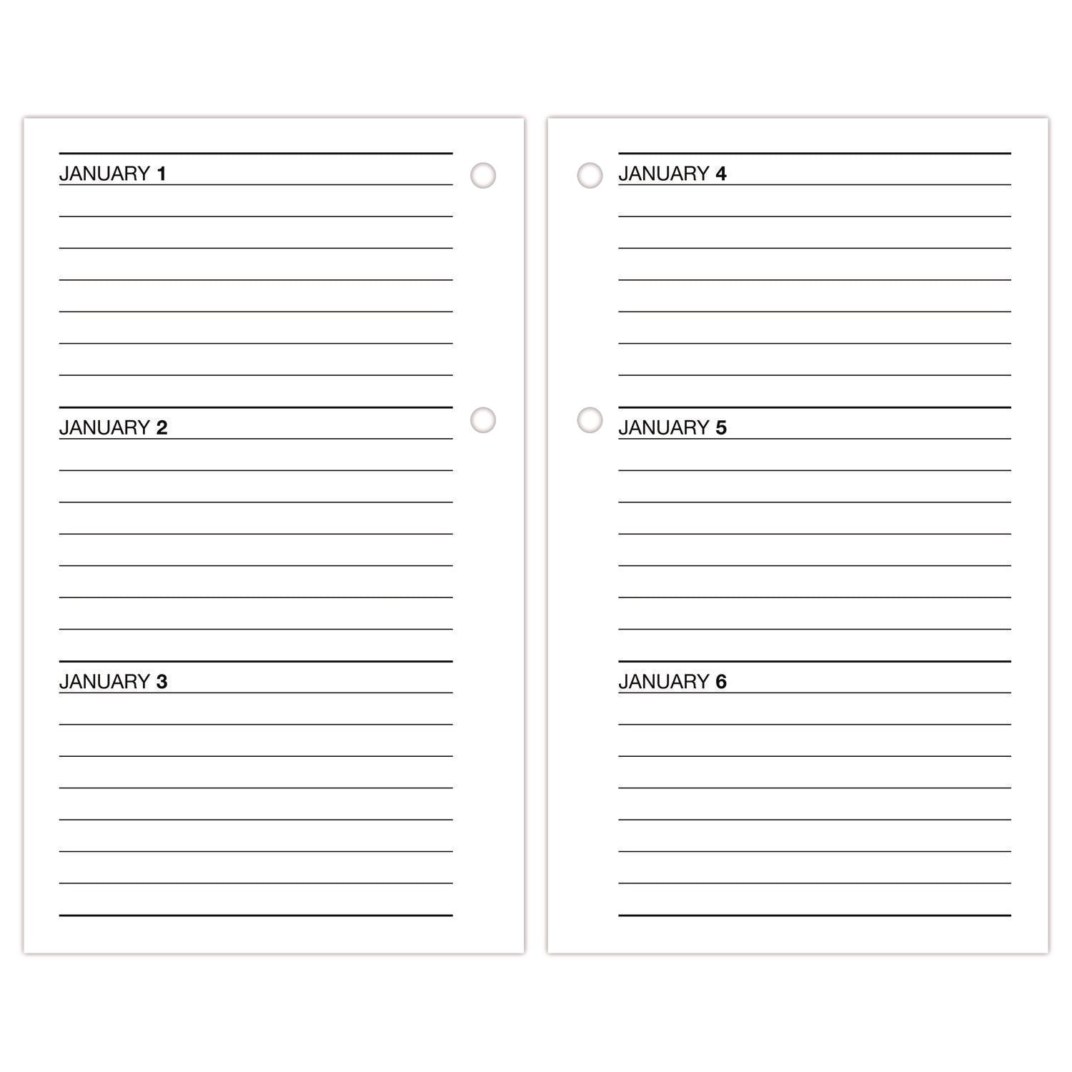 AT A GLANCE® 2025 Desk Calendar Refill - 3.5 x 6 Inch White Sheets, 12 Months (January to December) | Perfect for Office, Home & School Organization