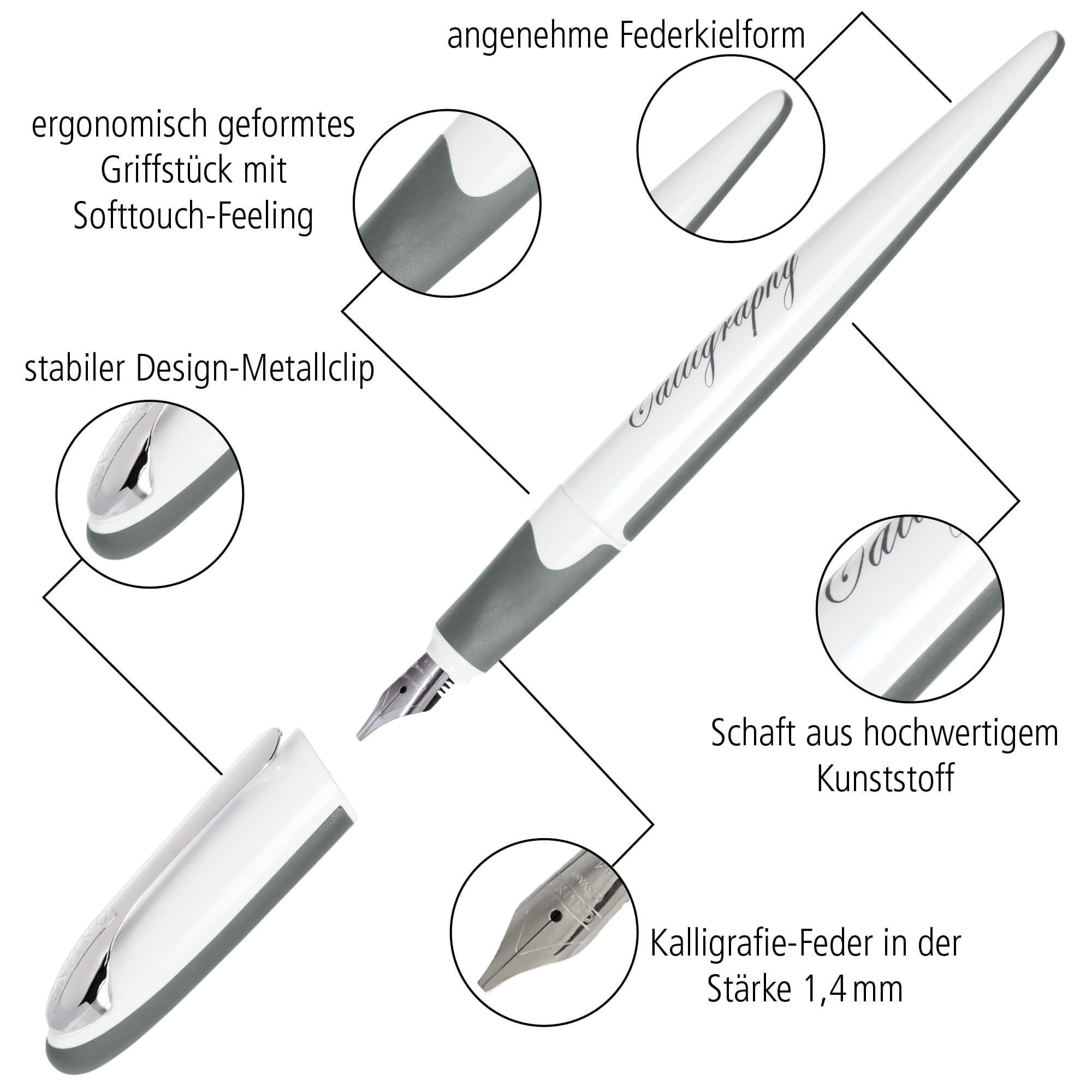 Premium Calligraphy Pen for Writers - Smooth Air White Ink - Perfect for Hand Lettering, Journaling & Artistic Writing